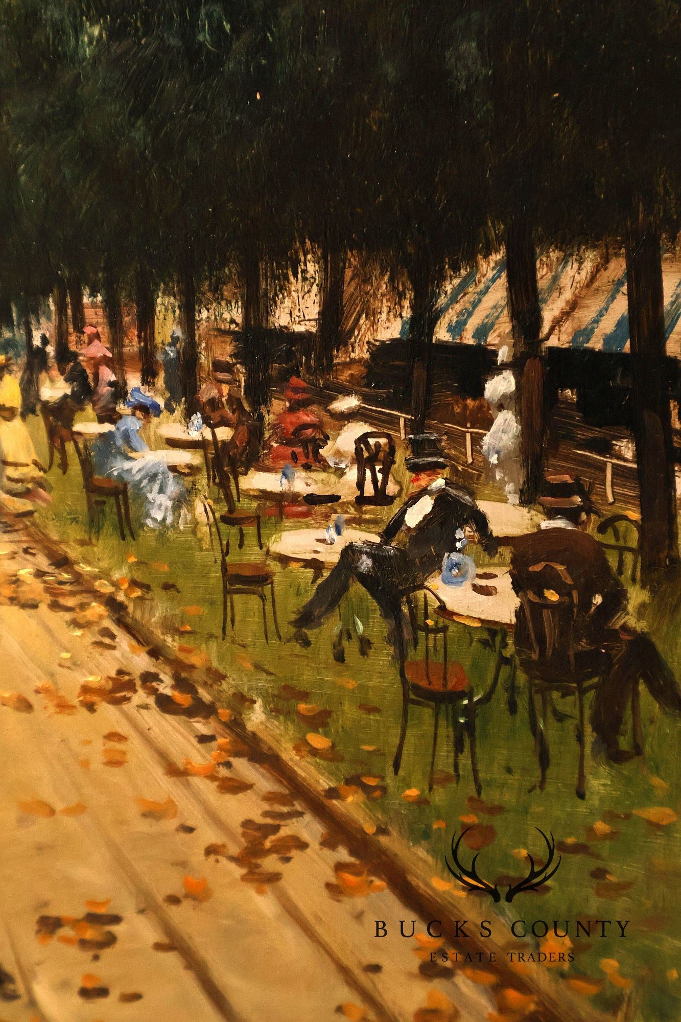 Francesco Tammaro Framed Painting, 'Strolling by the Seine'