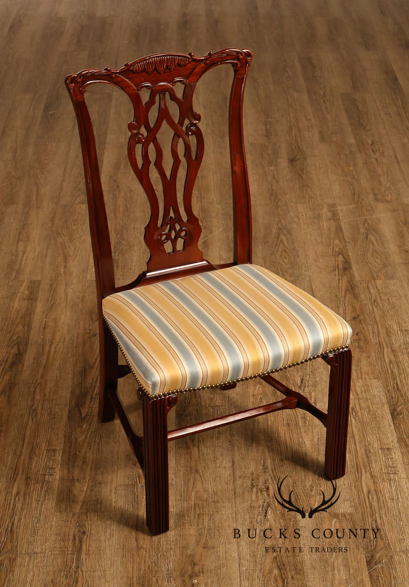 Chippendale Style Set of Eight Mahogany Dining Chairs