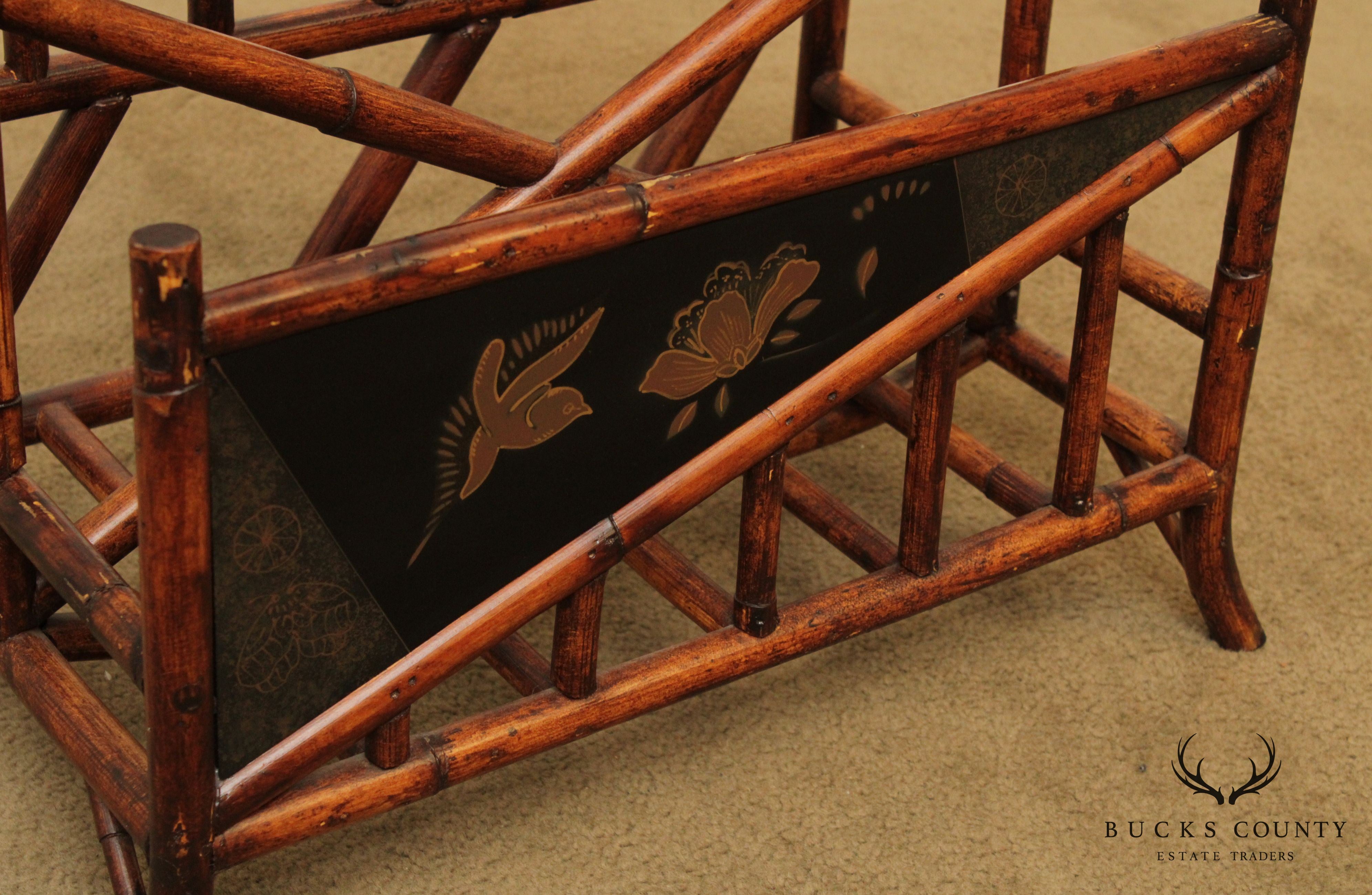 Palecek Victorian Style Bamboo Magazine Rack