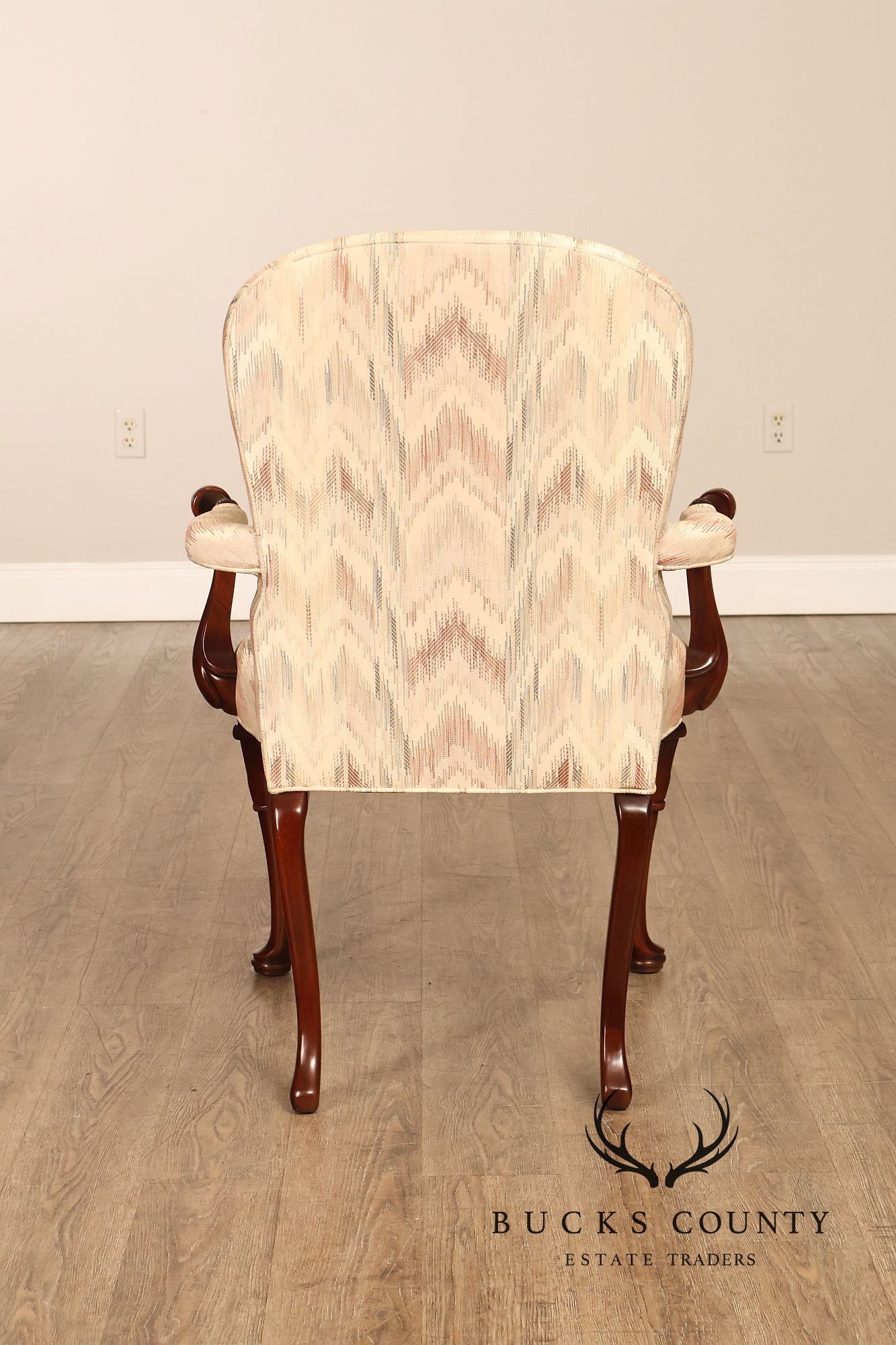 Southwood Queen Anne Style Pair of Mahogany Armchairs