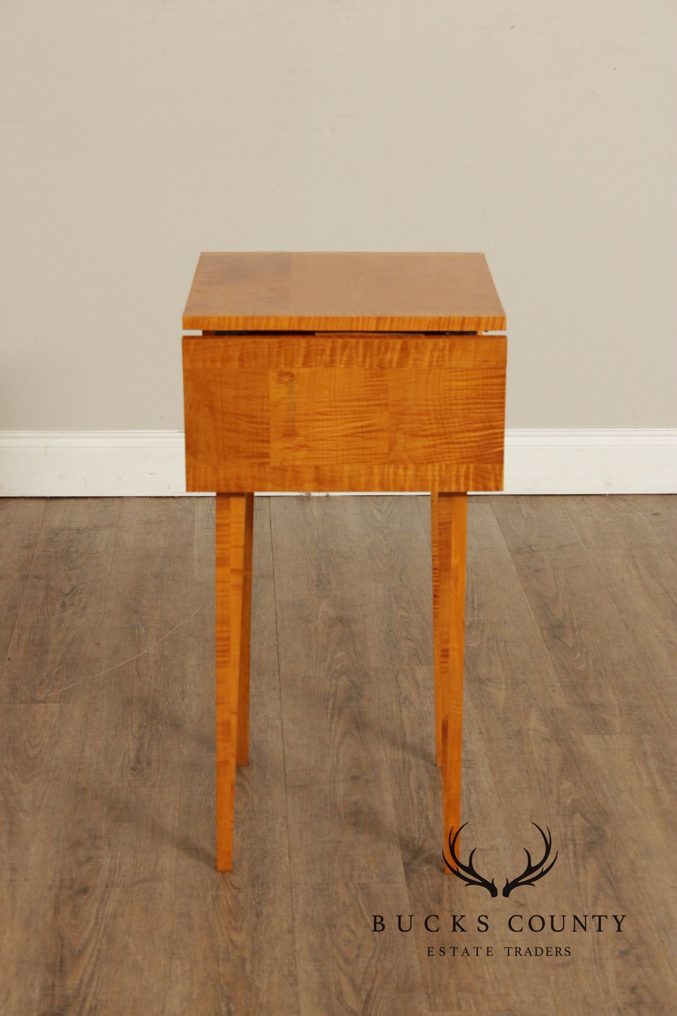 Federal Style Tiger Maple Pembroke Side Table