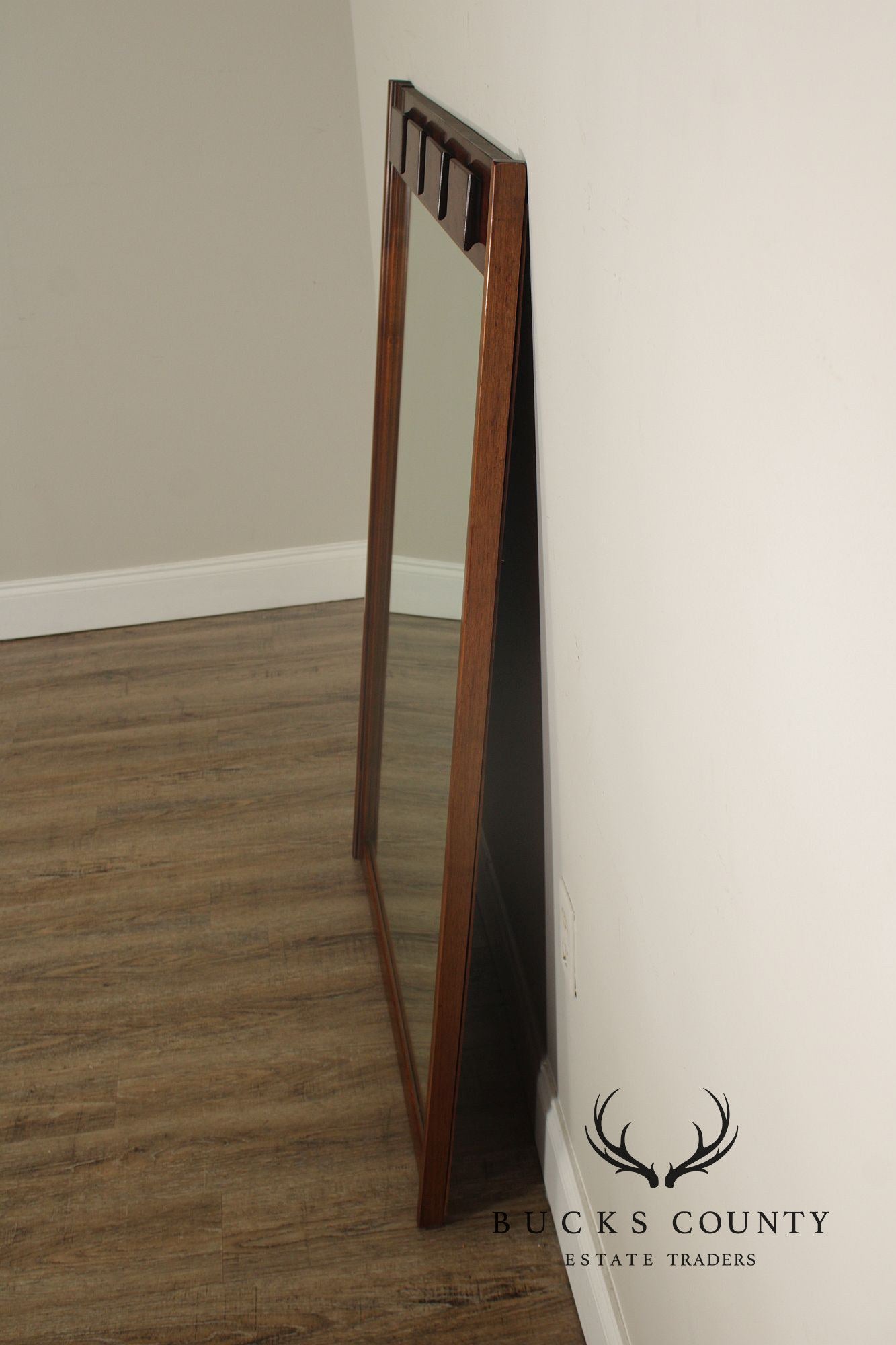 Mid Century Modern Brutalist Burl And Walnut Mirror