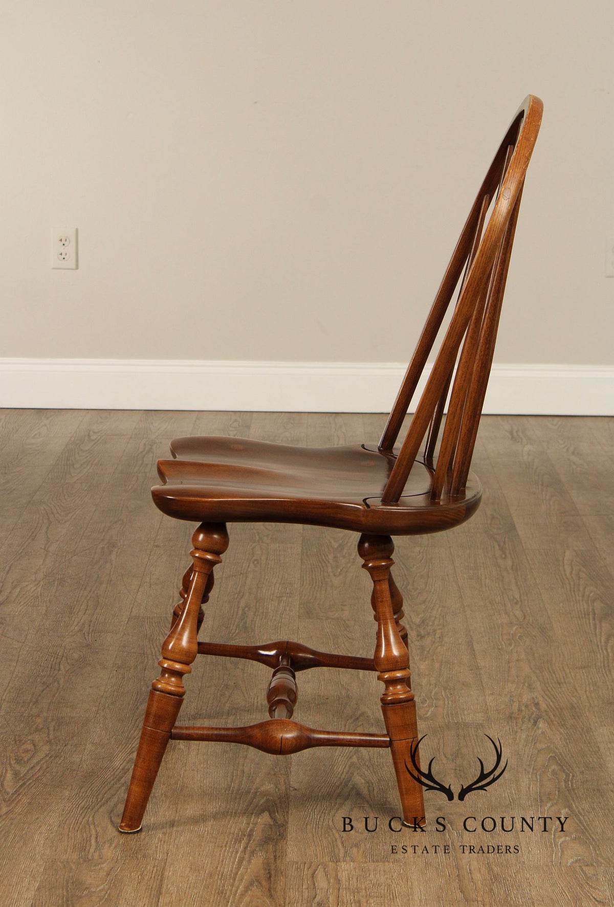 Frederick Duckloe Colonial Revival Style Pair of Windsor Side Chairs