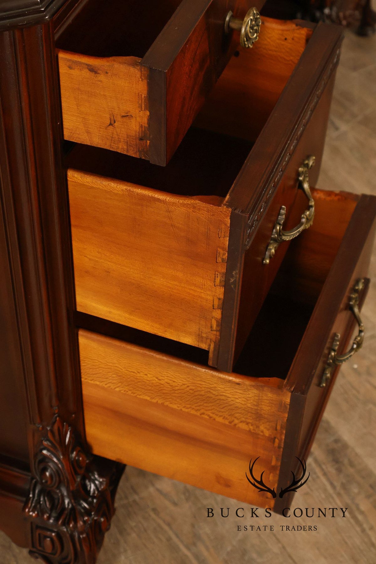 1940’s Flame Mahogany Writing Desk