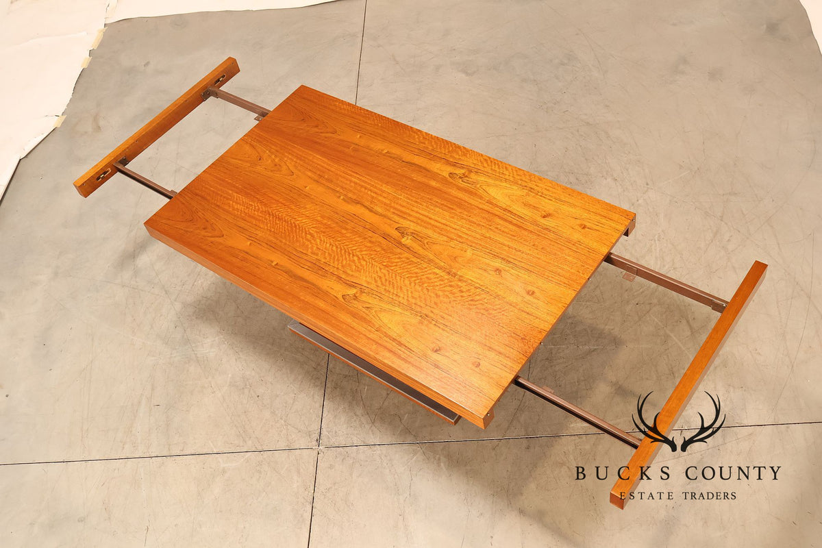 Milo Baughman Walnut Pedestal Dining Table