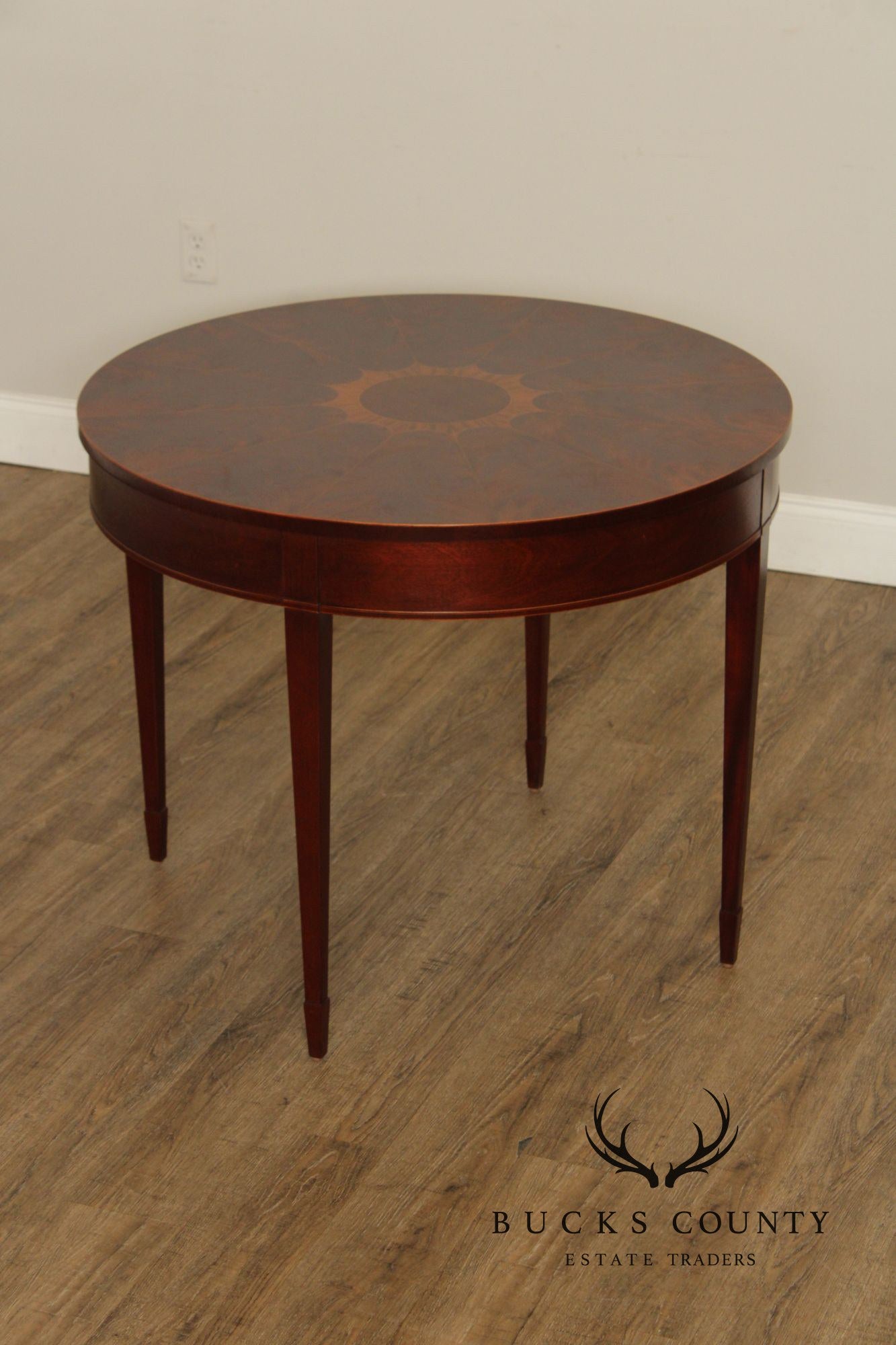 Baker Federal Style Inlaid Mahogany Center Table