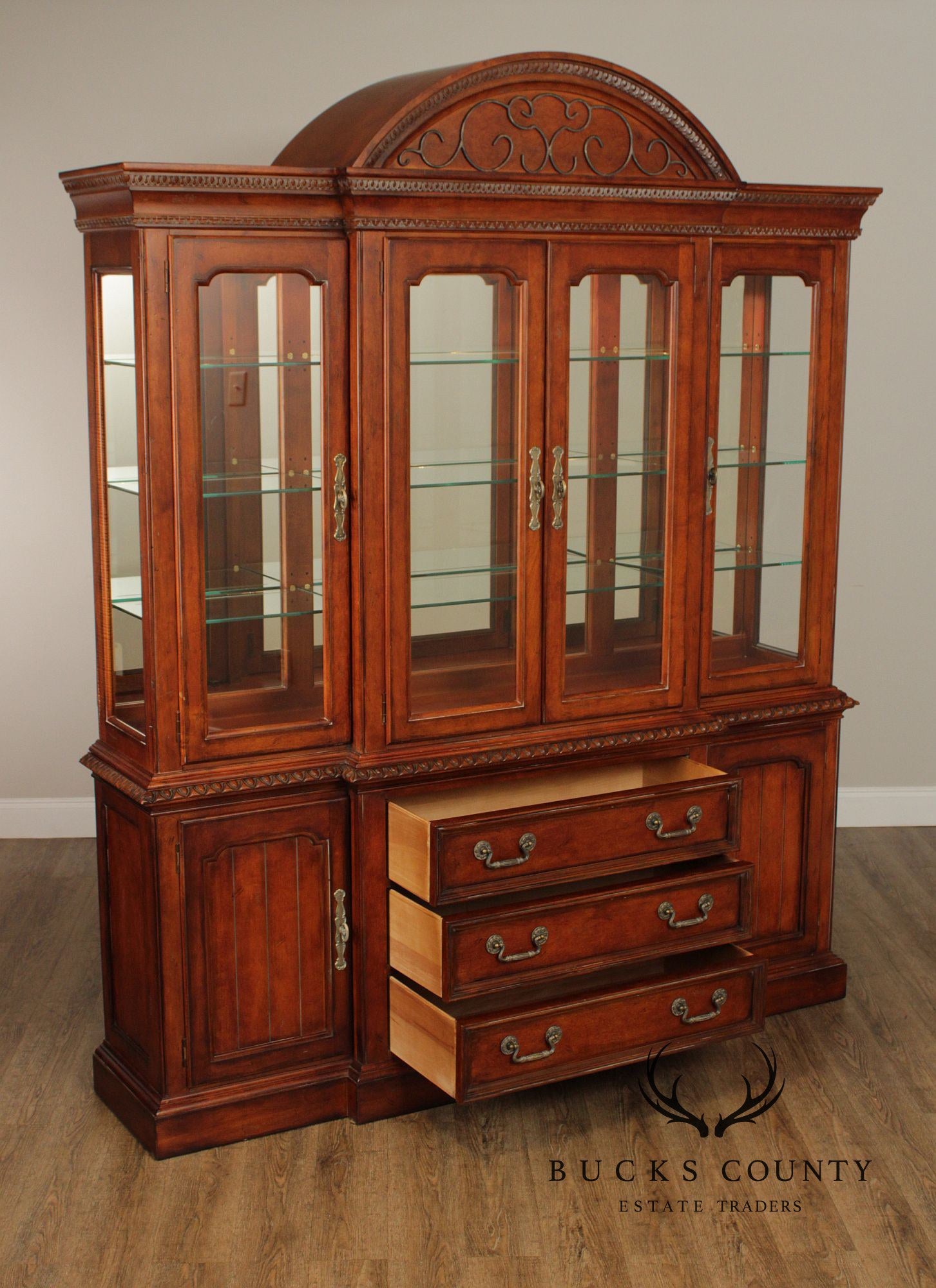 Hickory White Four Door China Cabinet