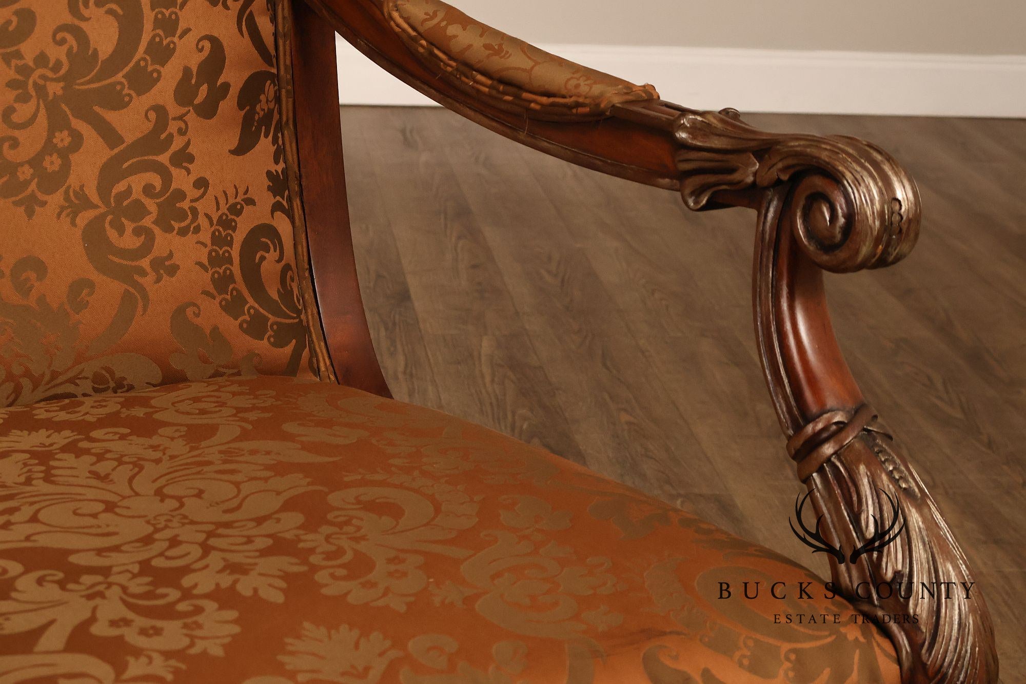 Regency Style Carved Frame Armchair