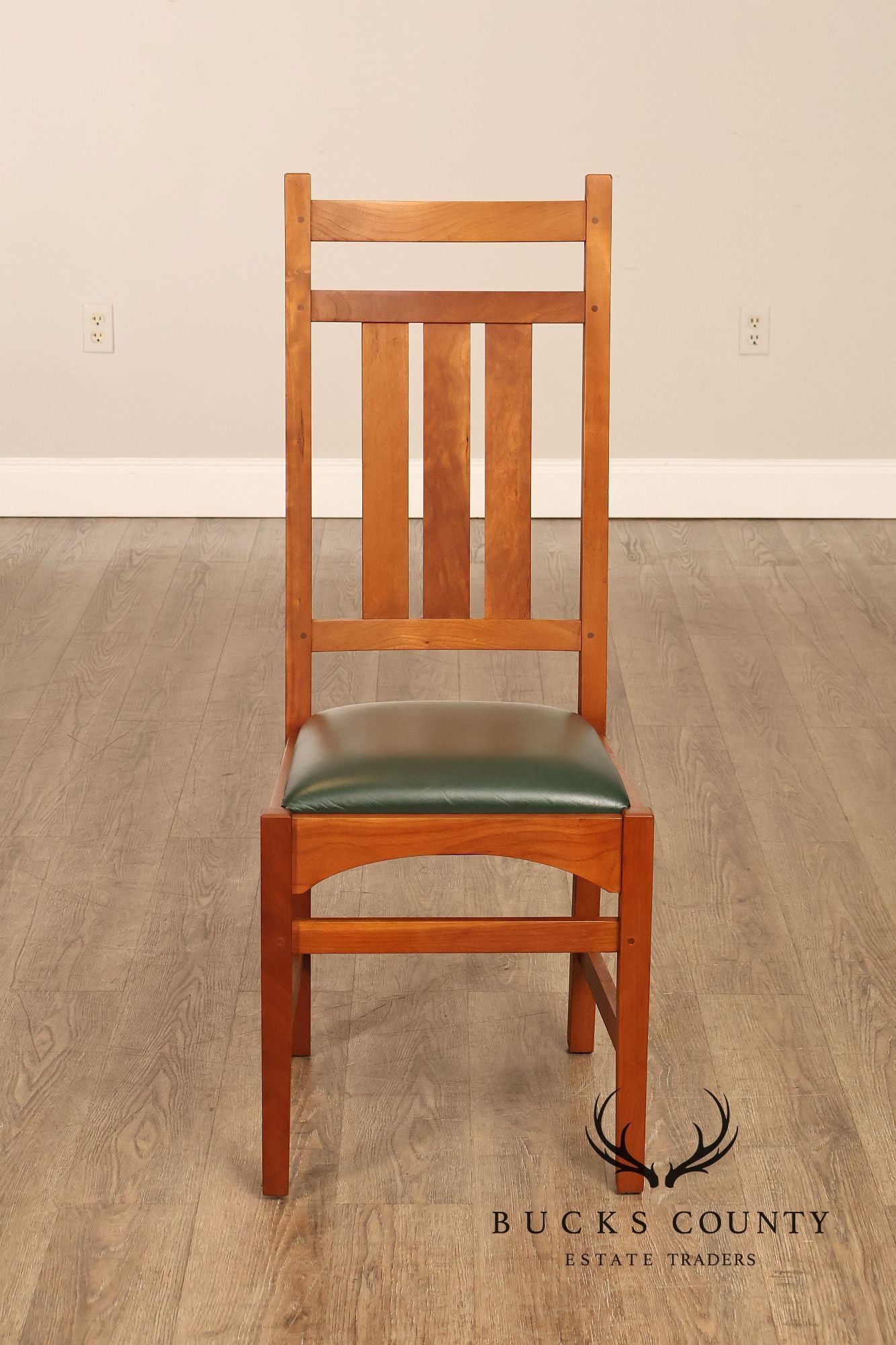 Stickley Cherry Harvey Ellis Mission Collection Pair Of Dining Chairs