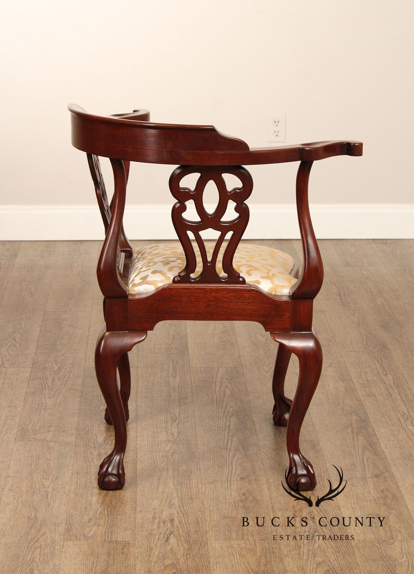 Hickory Chair Chippendale Style Mahogany Corner Chair