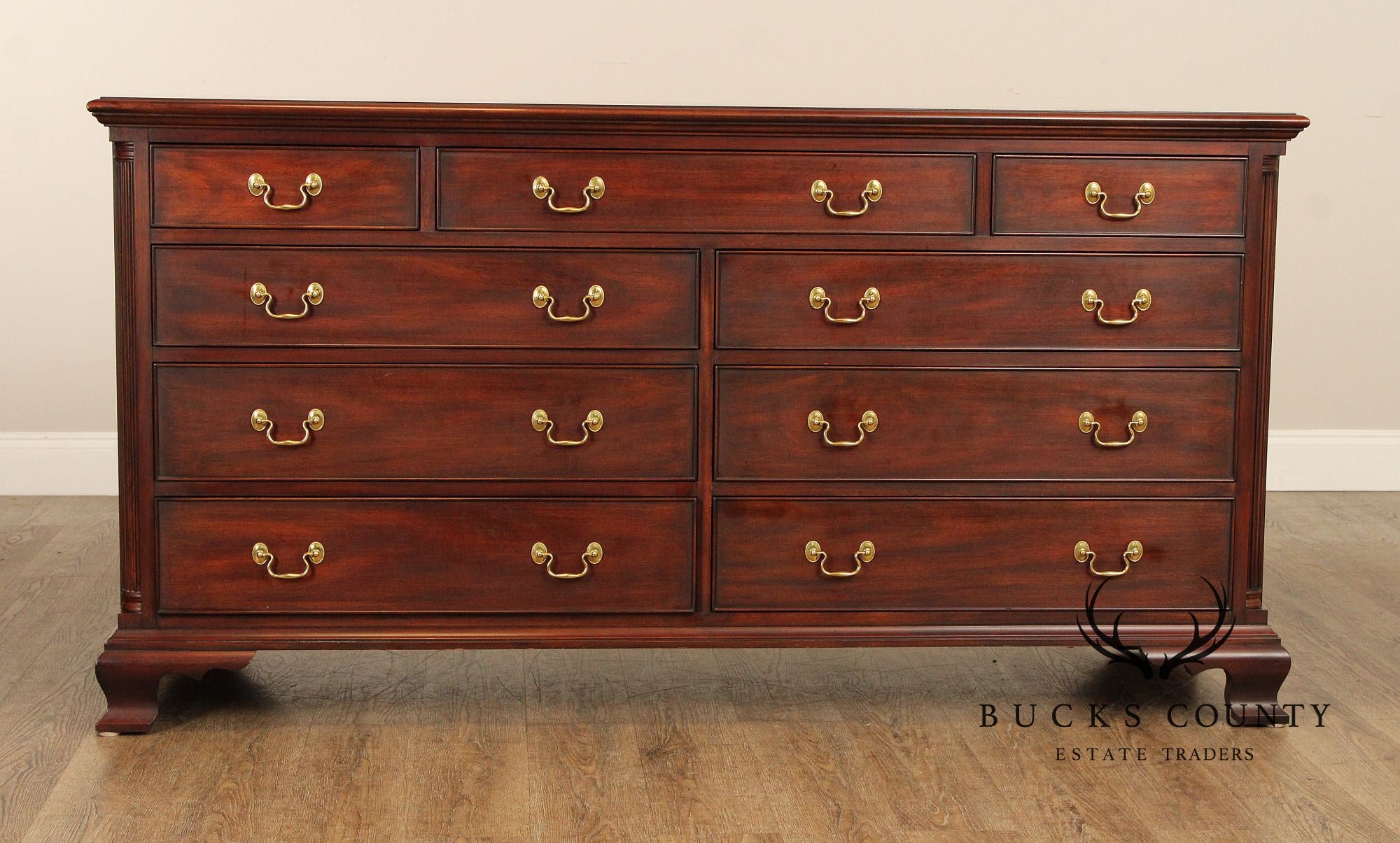 Henkel Harris Chippendale Style Mahogany Dresser