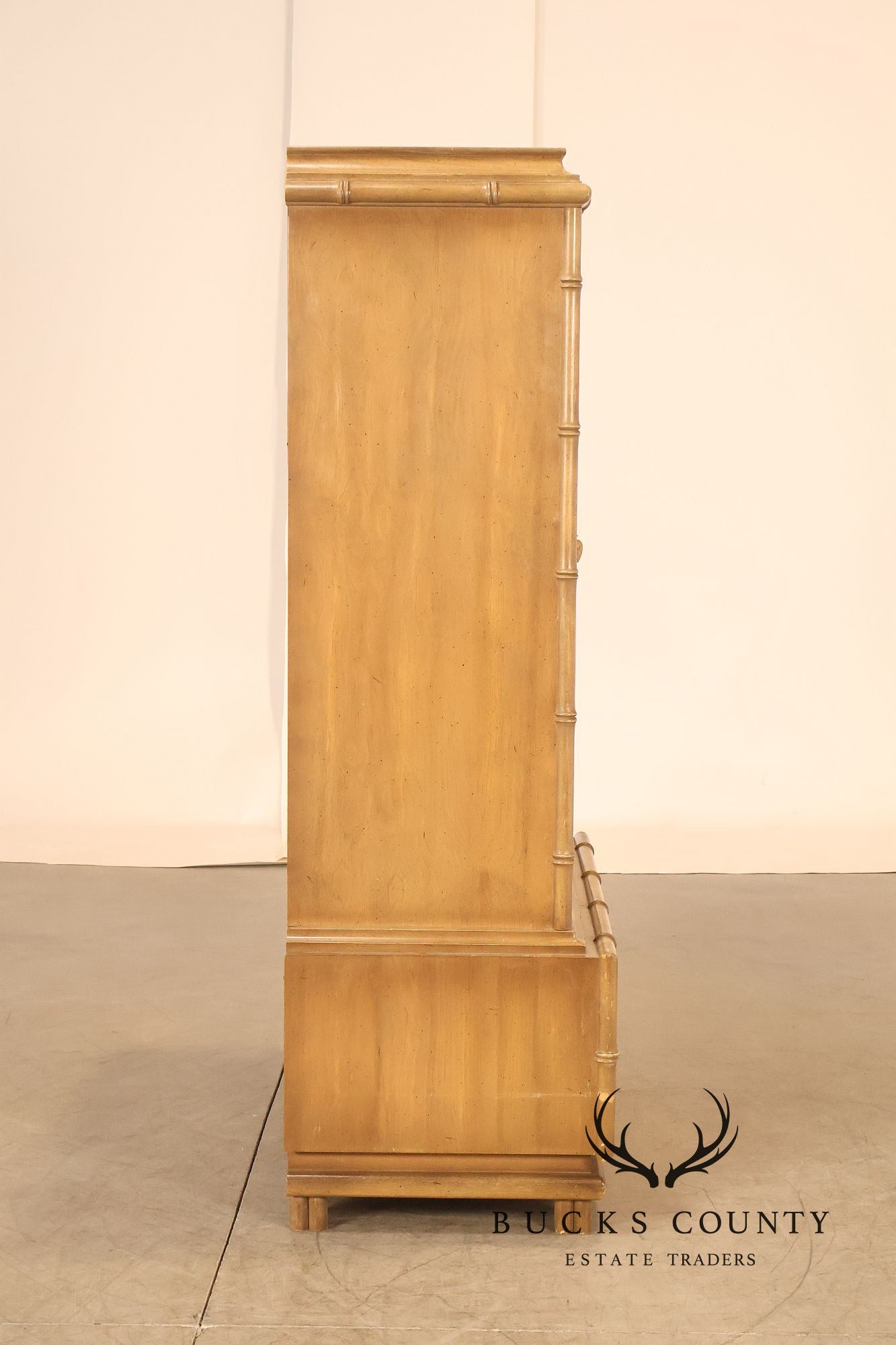 American Of Martinsville Faux Bamboo Tall Gentleman's Chest Armoire
