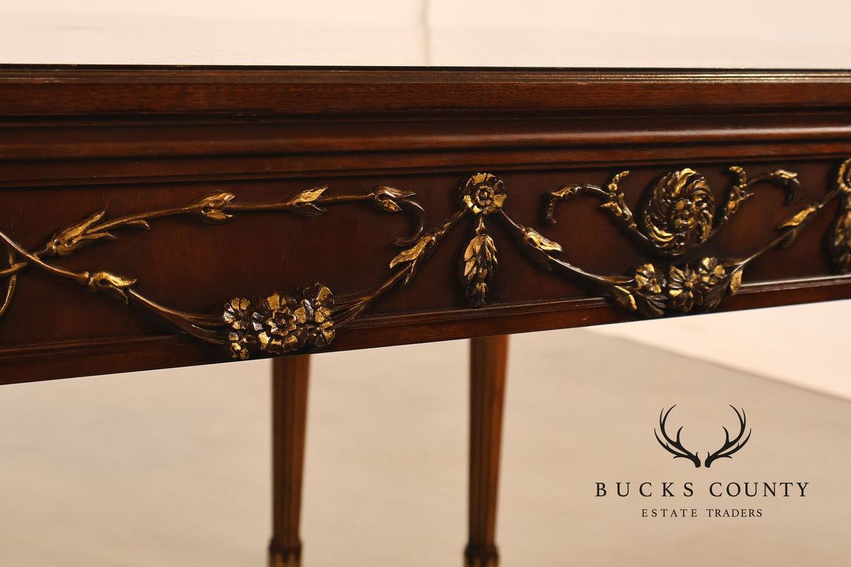E J Victor Newport Collection Neoclassical Style Mahogany Dining Table With Two Leaves