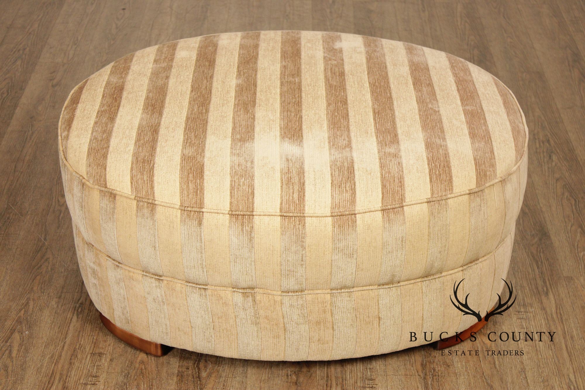 Lee Industries Striped Upholstered Ottoman