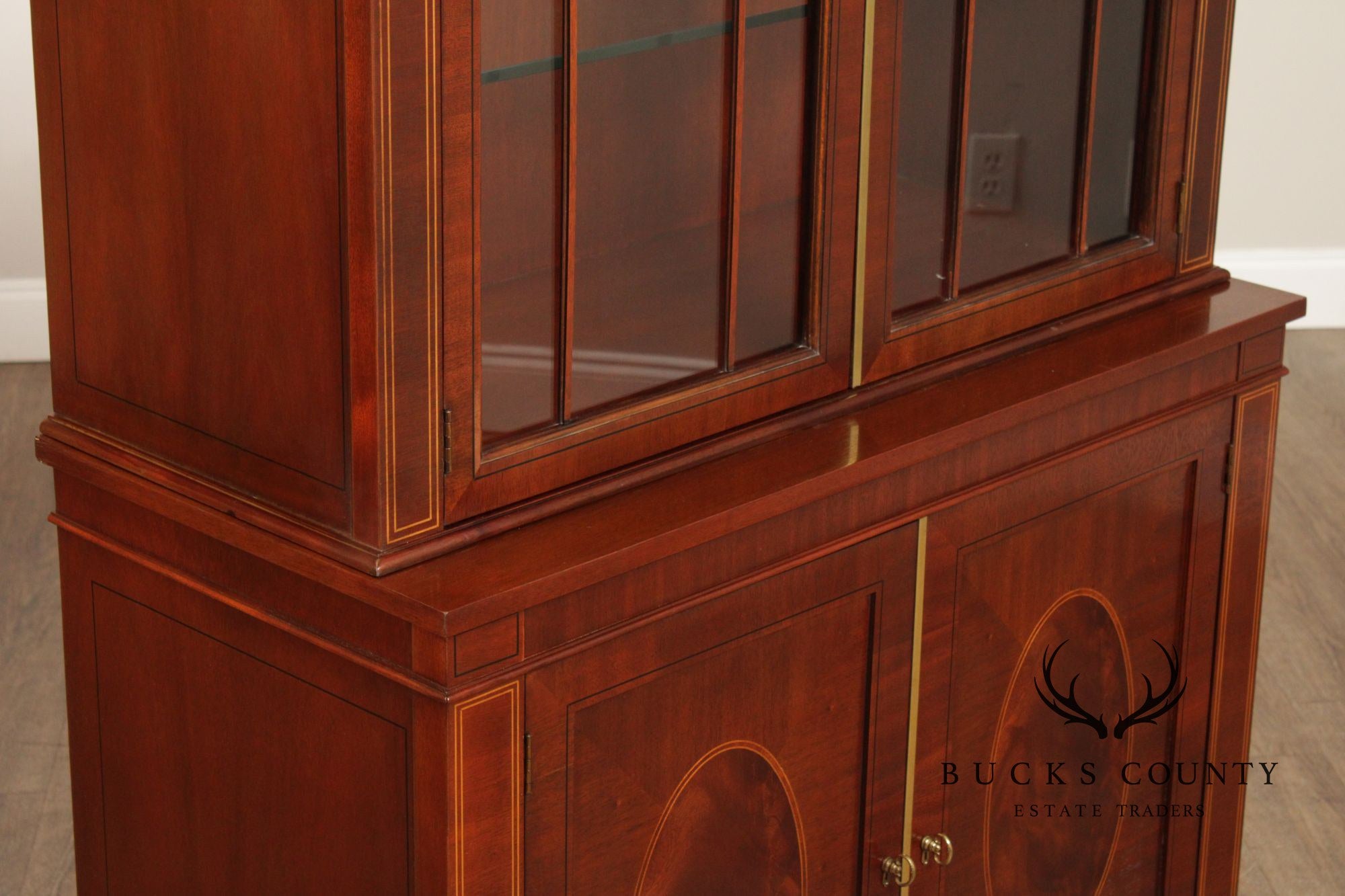 Baker Historic Charleston Pair Dome Arched Display Bookcase Cabinets