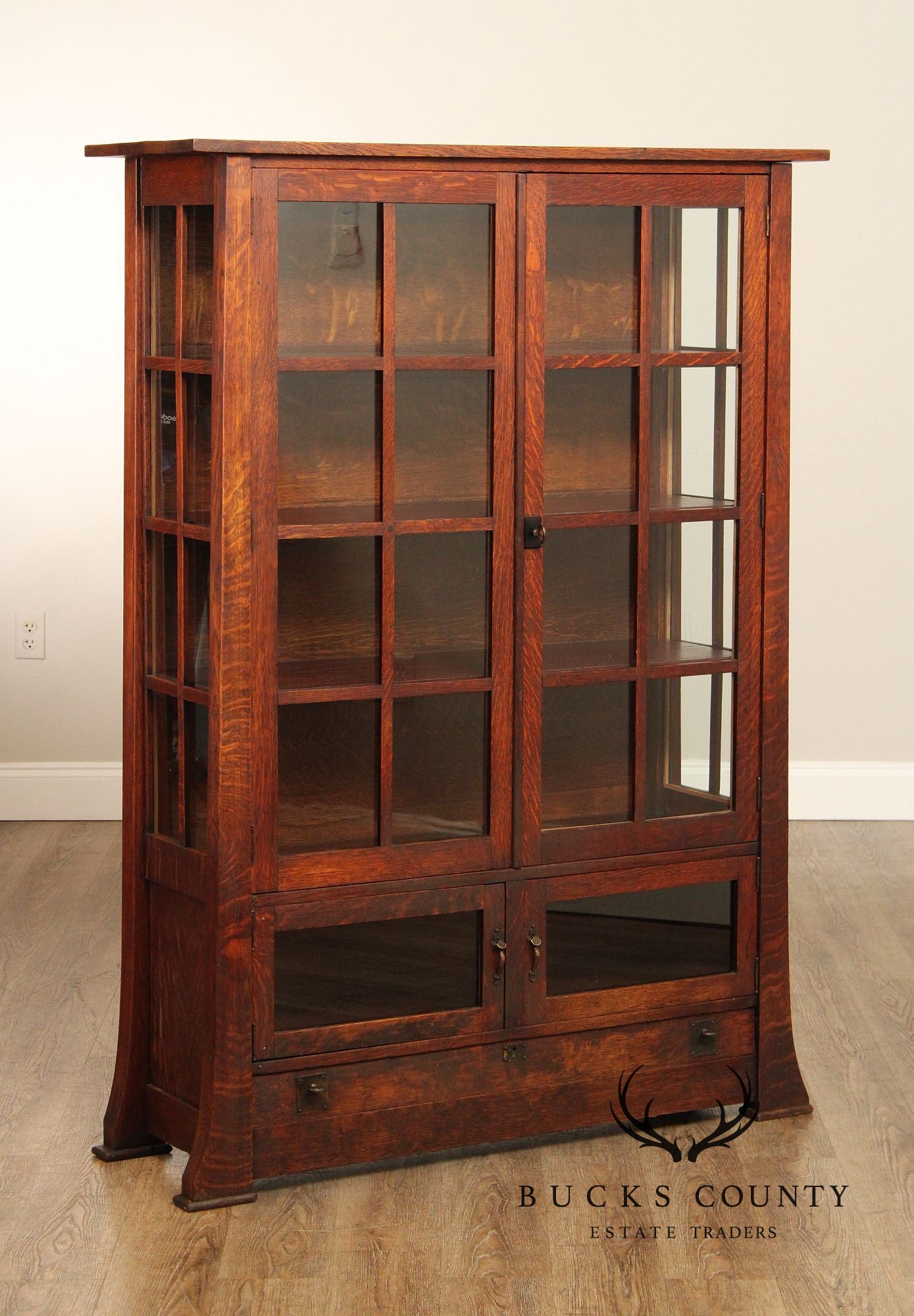 The King Furniture Co. Mission Oak China Cabinet