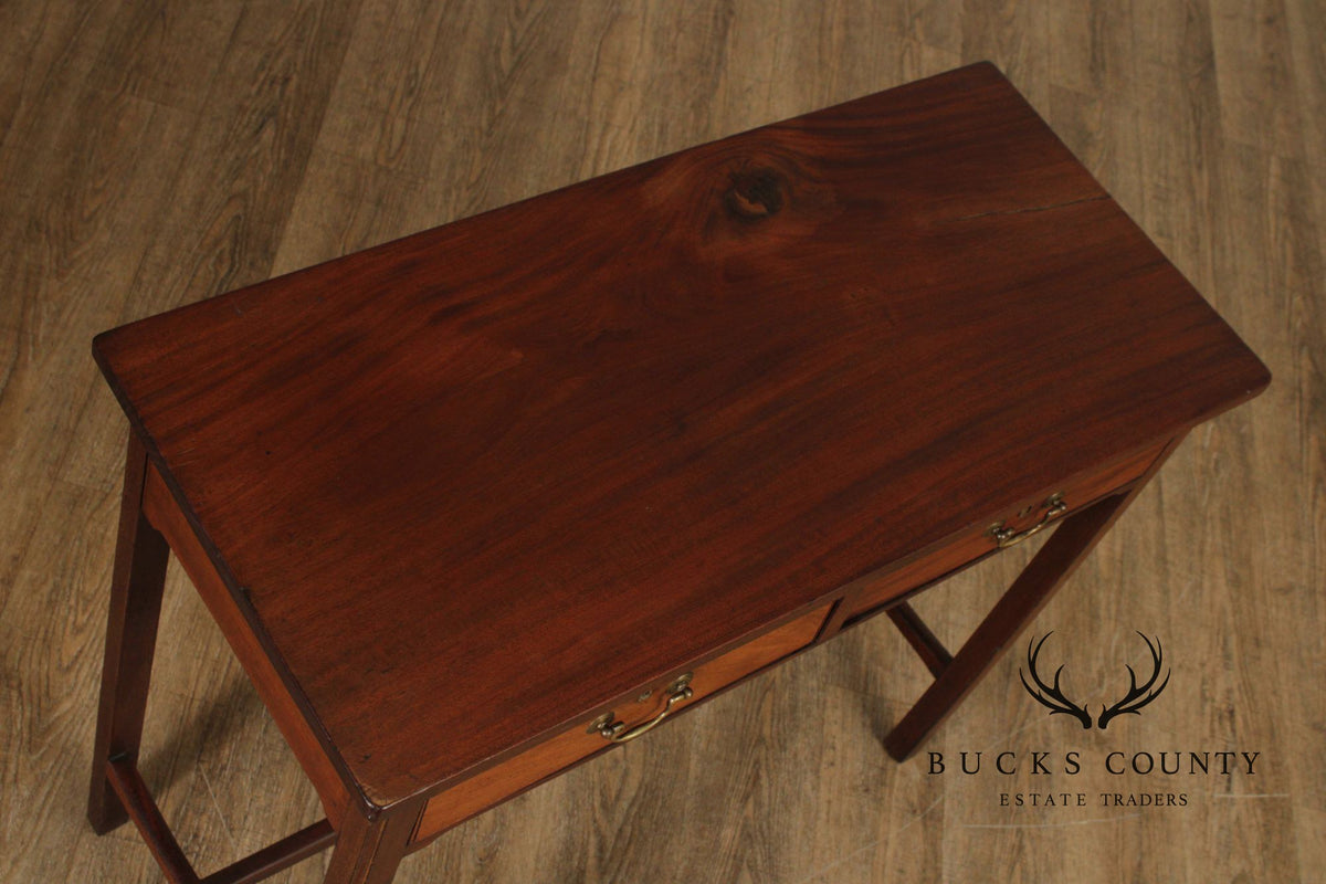 Antique Mahogany Two-Drawer Console Table