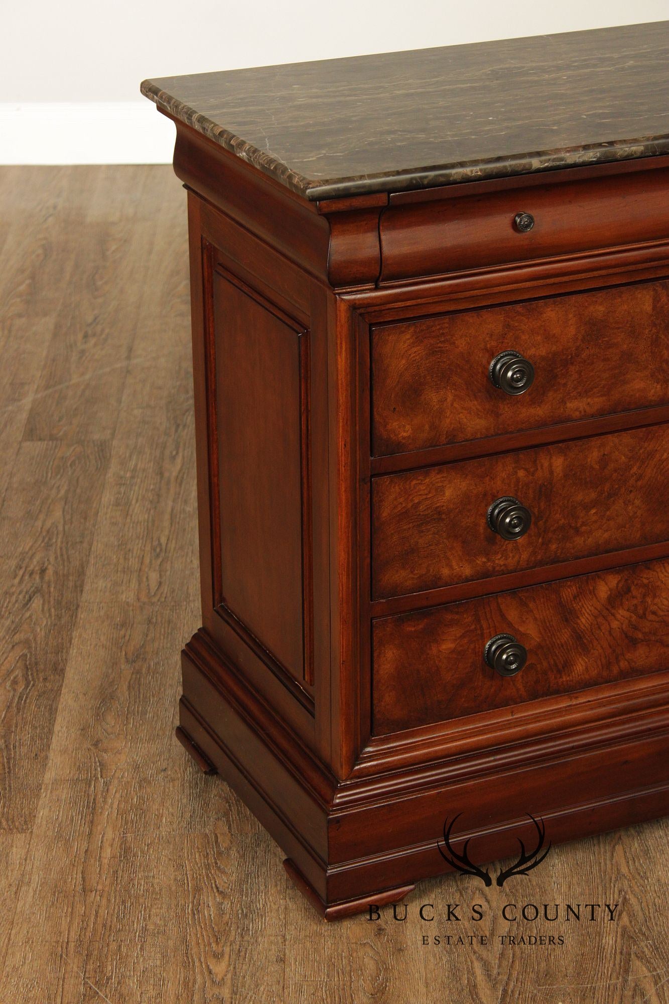Ethan Allen Louis Philippe Style 'Fisher' Marble Top Chest