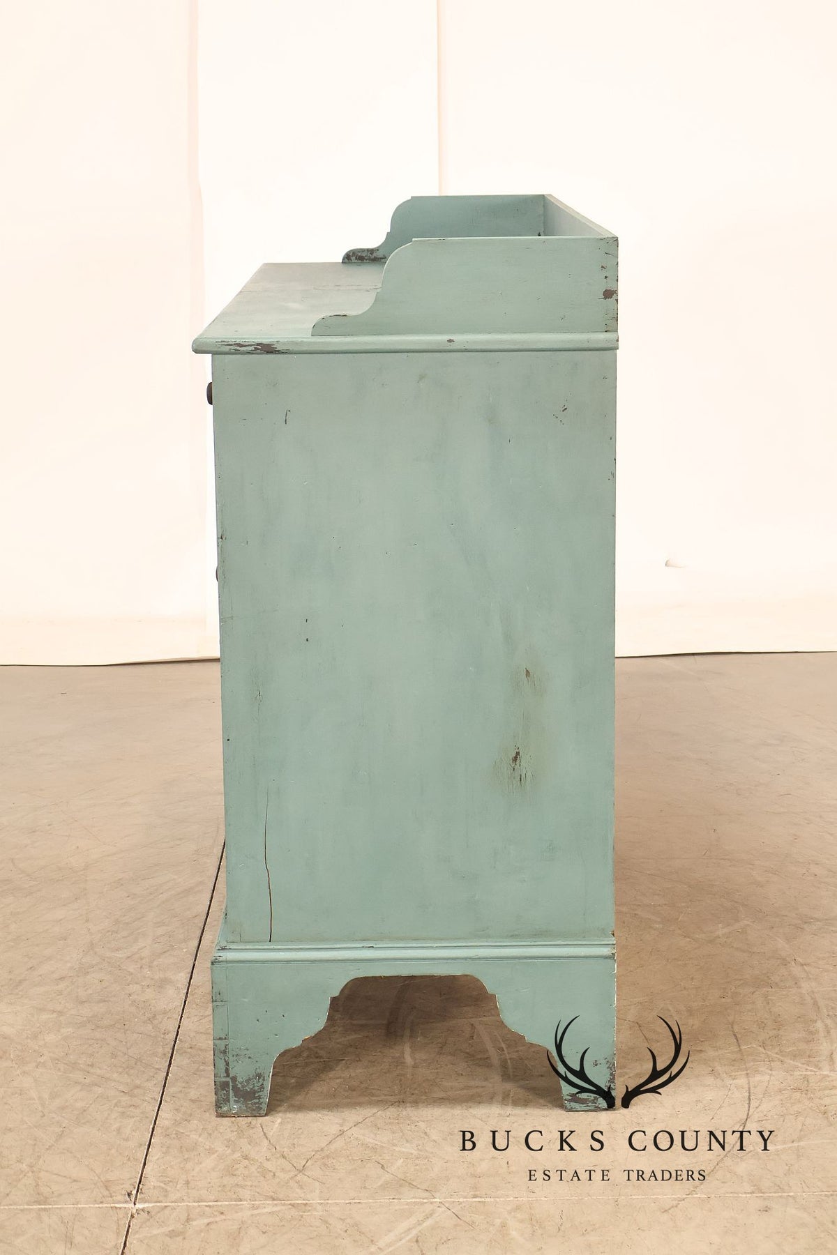 John Edward Pavlik Custom Painted Country Four-Door Sideboard Cabinet