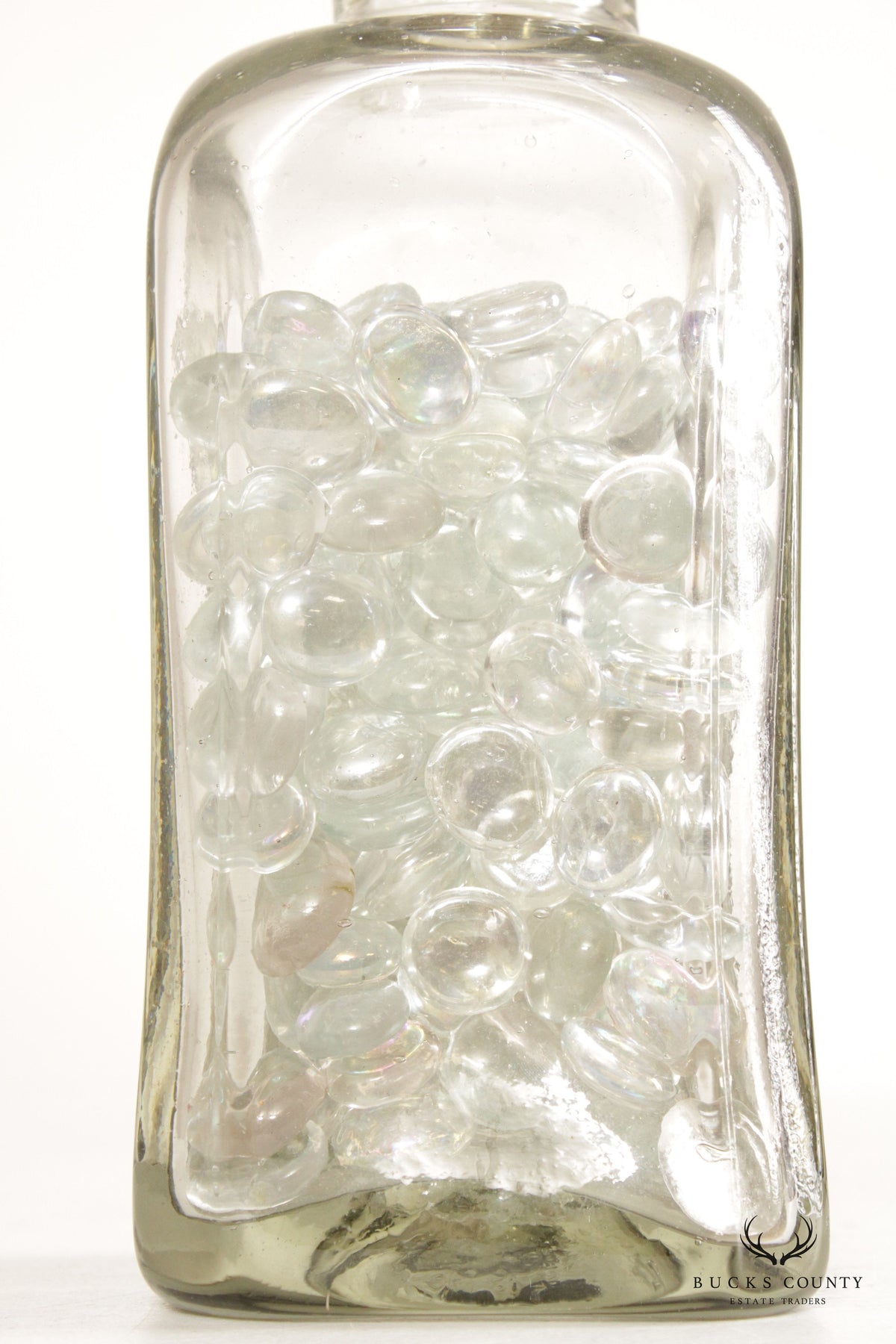 Mexican Vintage Blown Glass Stoppered Bottle or Decanter