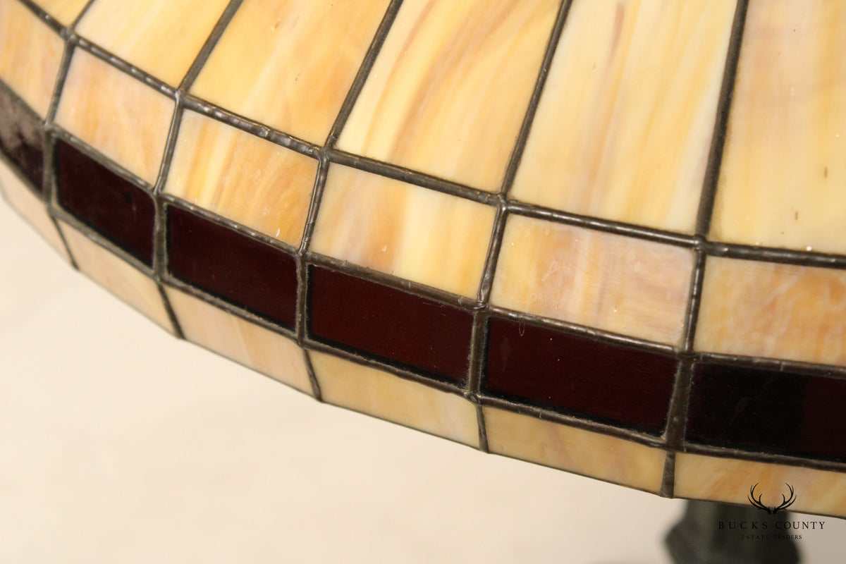 Arts & Crafts Leaded Glas Table Lamp