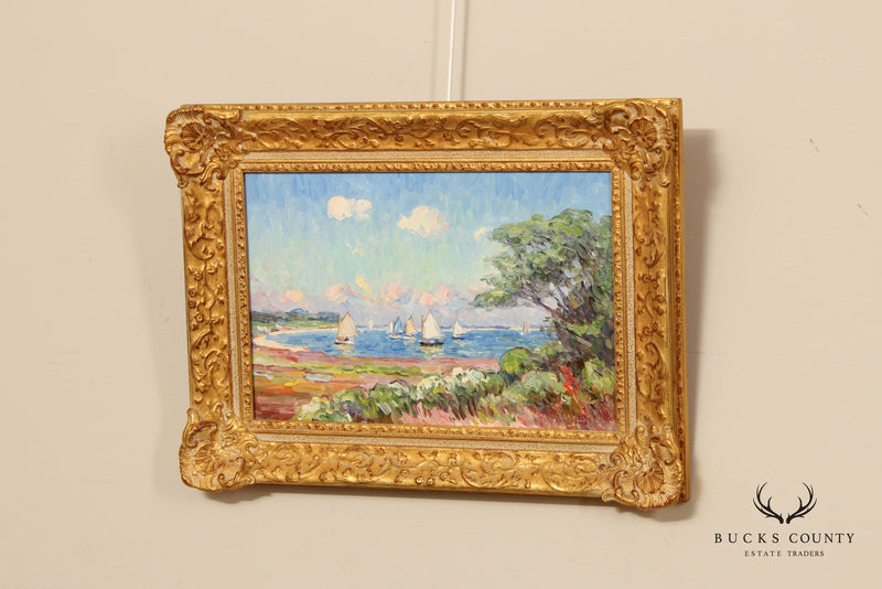 Jan Pawlowski Impressionist Sailboat Oil Painting