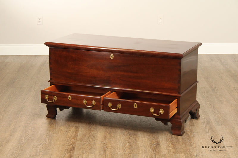 Stickley Chippendale Style Cedar-Lined Mahogany Blanket Chest