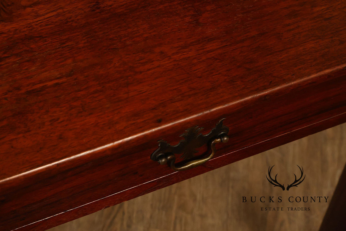 Antique Walnut Two-Part Writing Desk With Cubbyhole Organizer