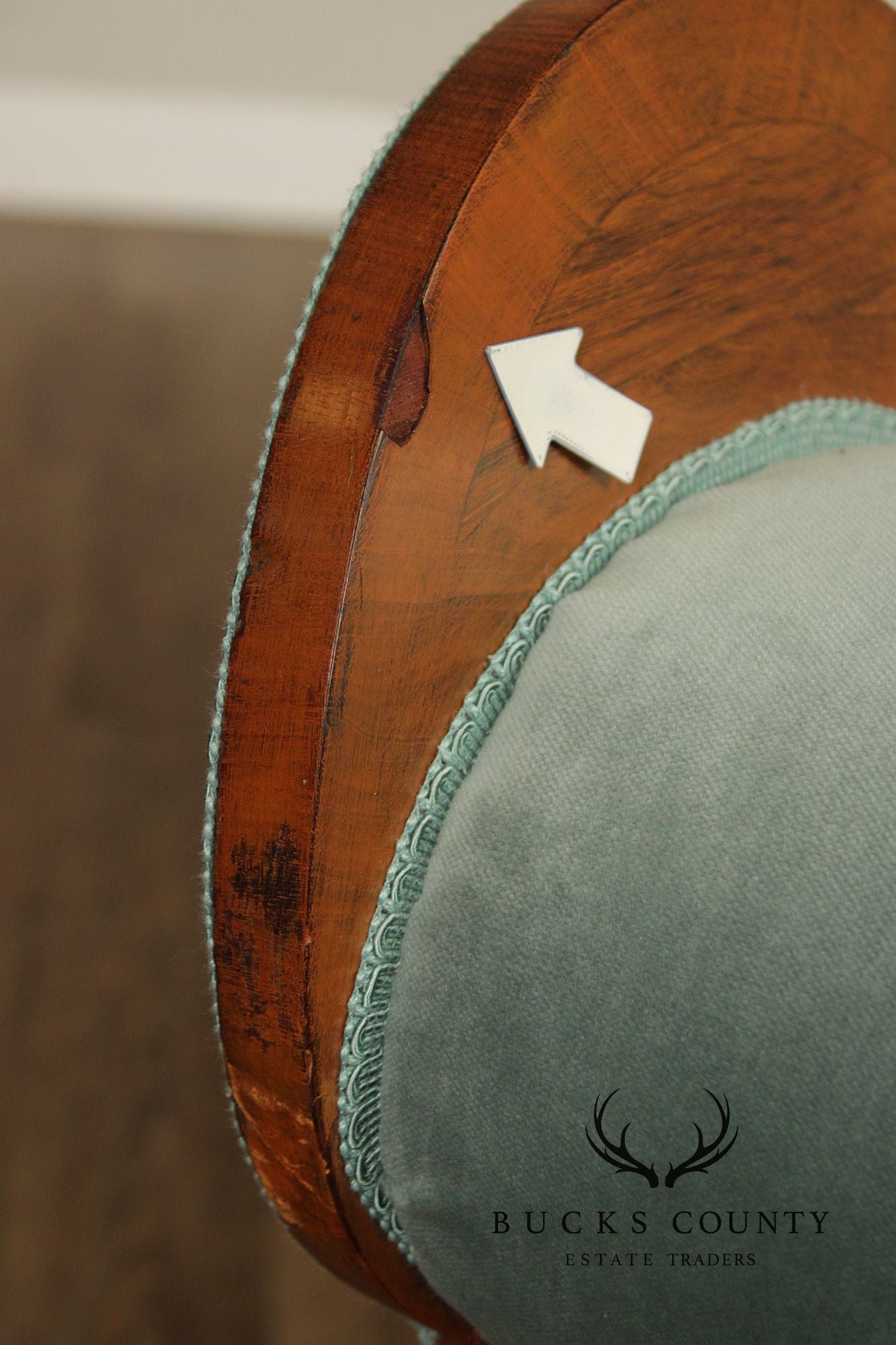 Antique American Empire Carved Mahogany Sofa