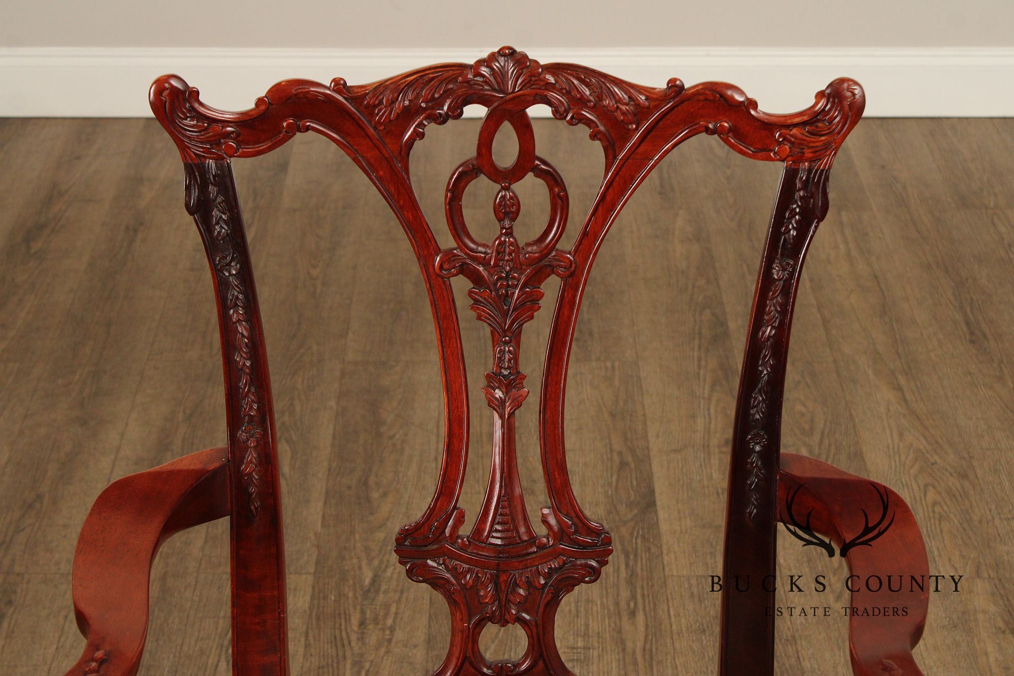 Chippendale Style Set Of Ten Carved Mahogany Dining Chairs