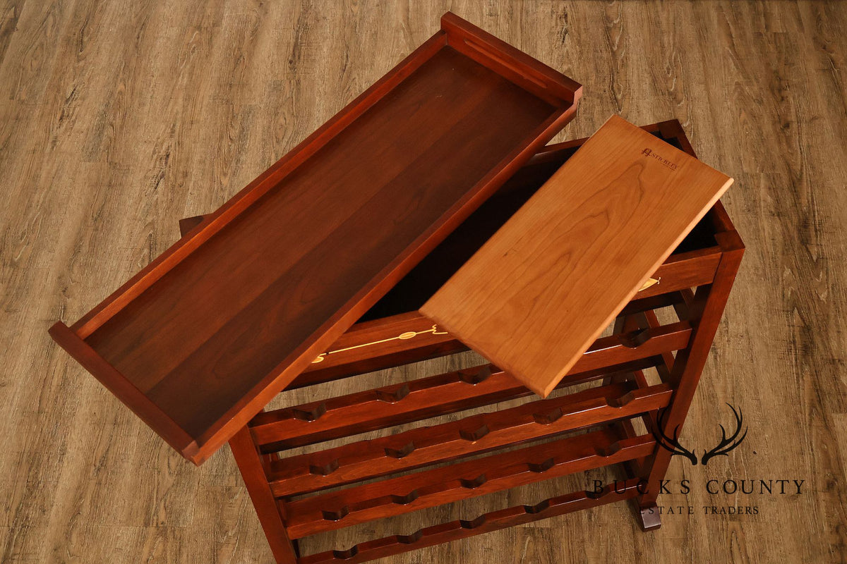 Stickley 2013 Collector Edition Cherry Harvey Ellis Wine Rack With Inlay