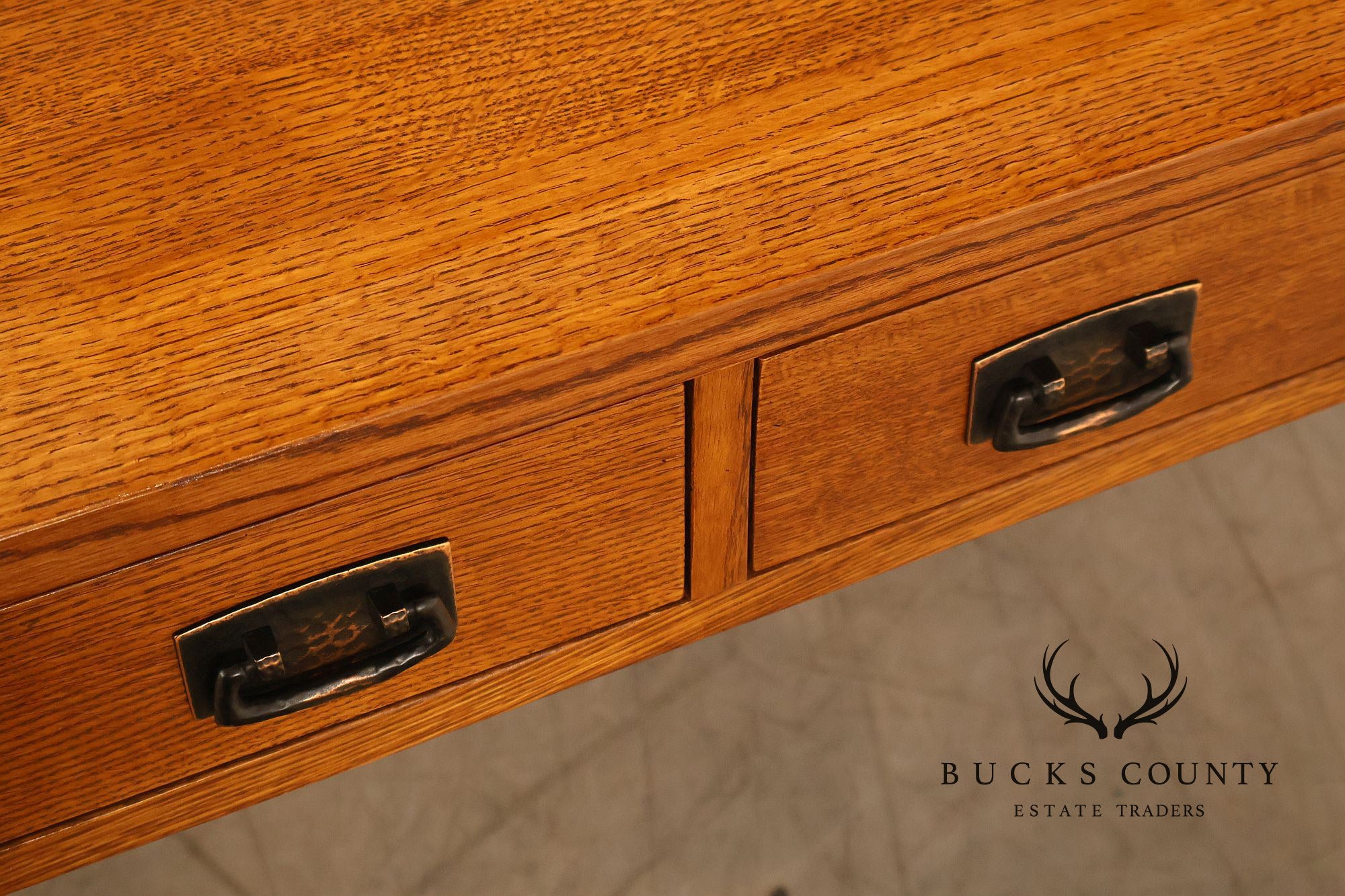 Stickley Mission Collection Oak Spindle Writing Desk