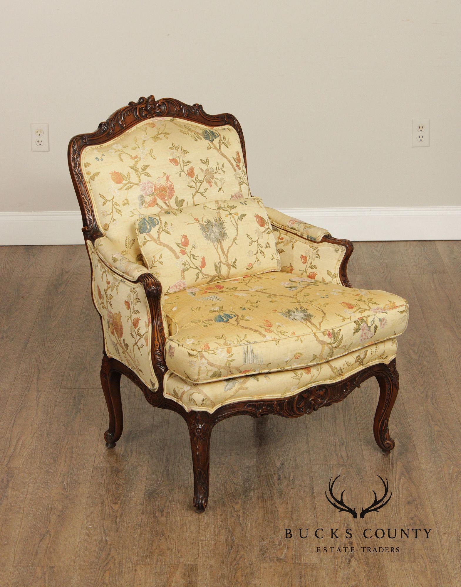 Beacon Hill French Louis XV Style Bergere Armchair