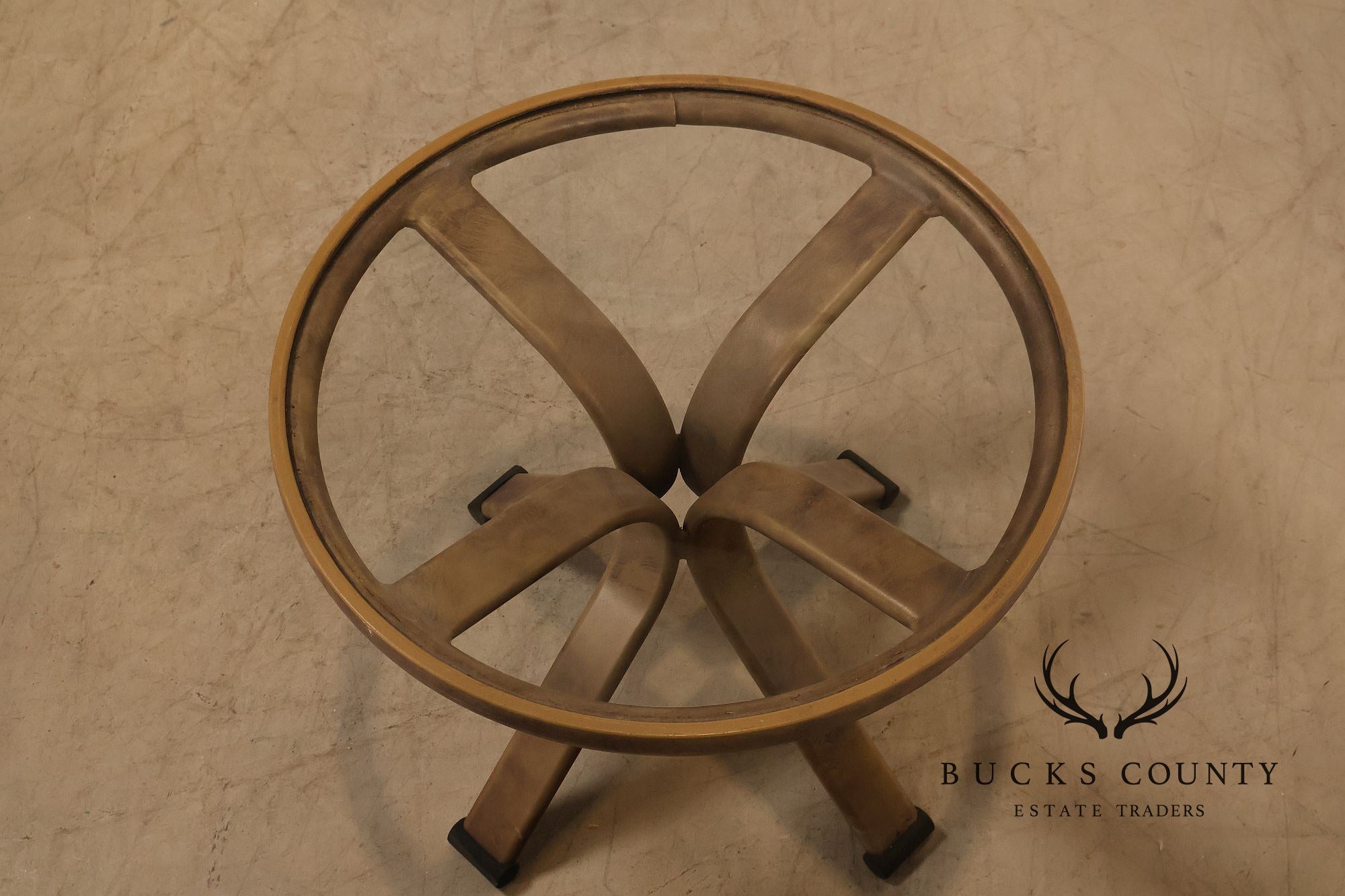 Brown Jordan Pair of Outdoor Round Glass Top Side Tables