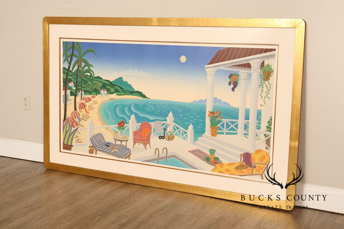 Thomas McKnight Limited Edition Lithograph, 'Crescent Bay'