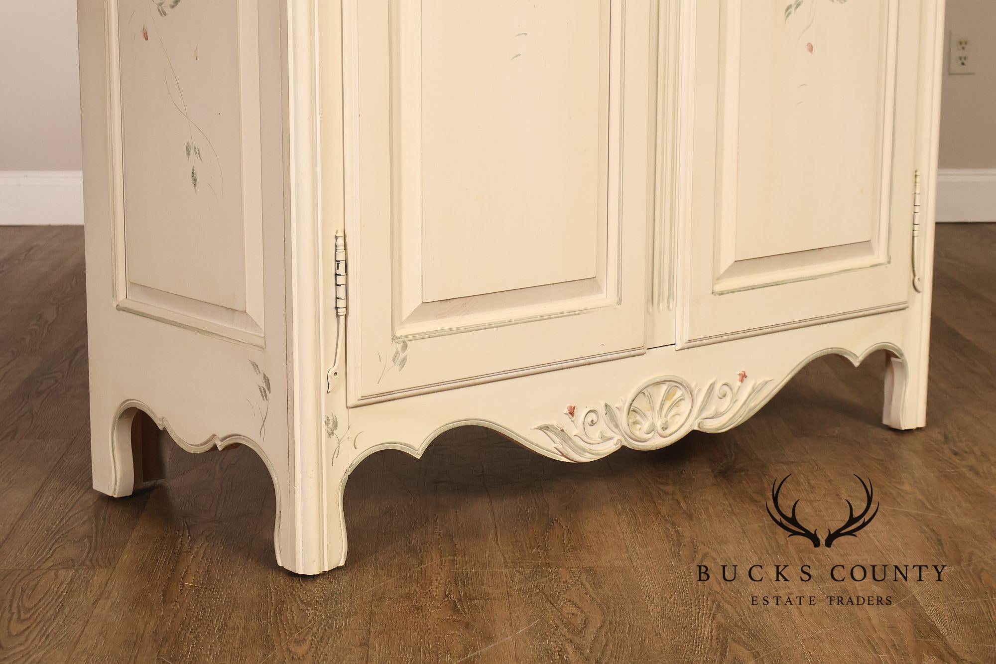 Ethan Allen Country French Painted Armoire Cabinet