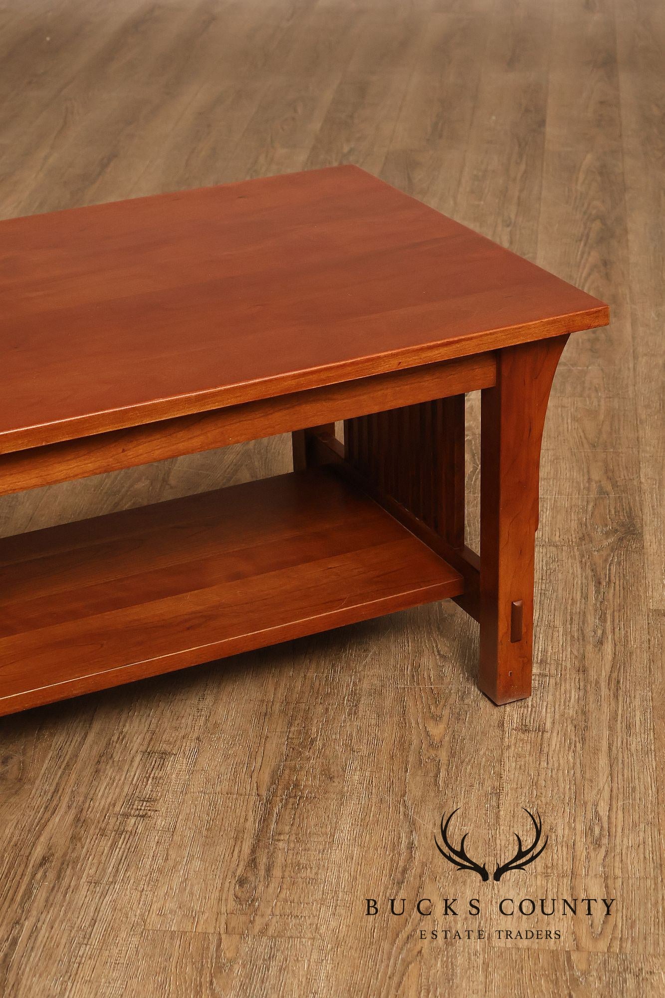 Stickley Mission Collection Cherry Spindle Coffee Table