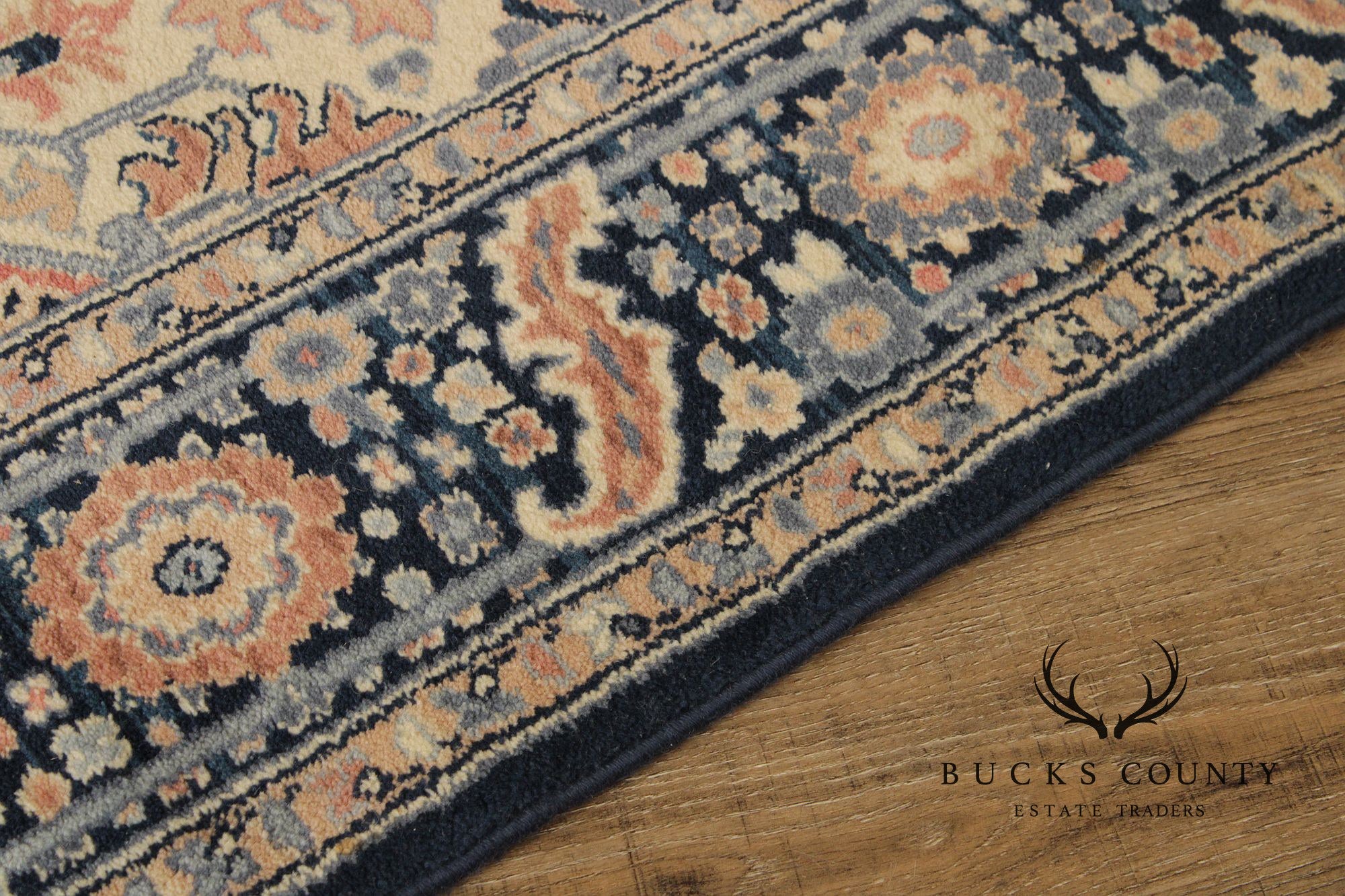 Karastan Blue Heriz Wool Area Rug 5.9 X 9