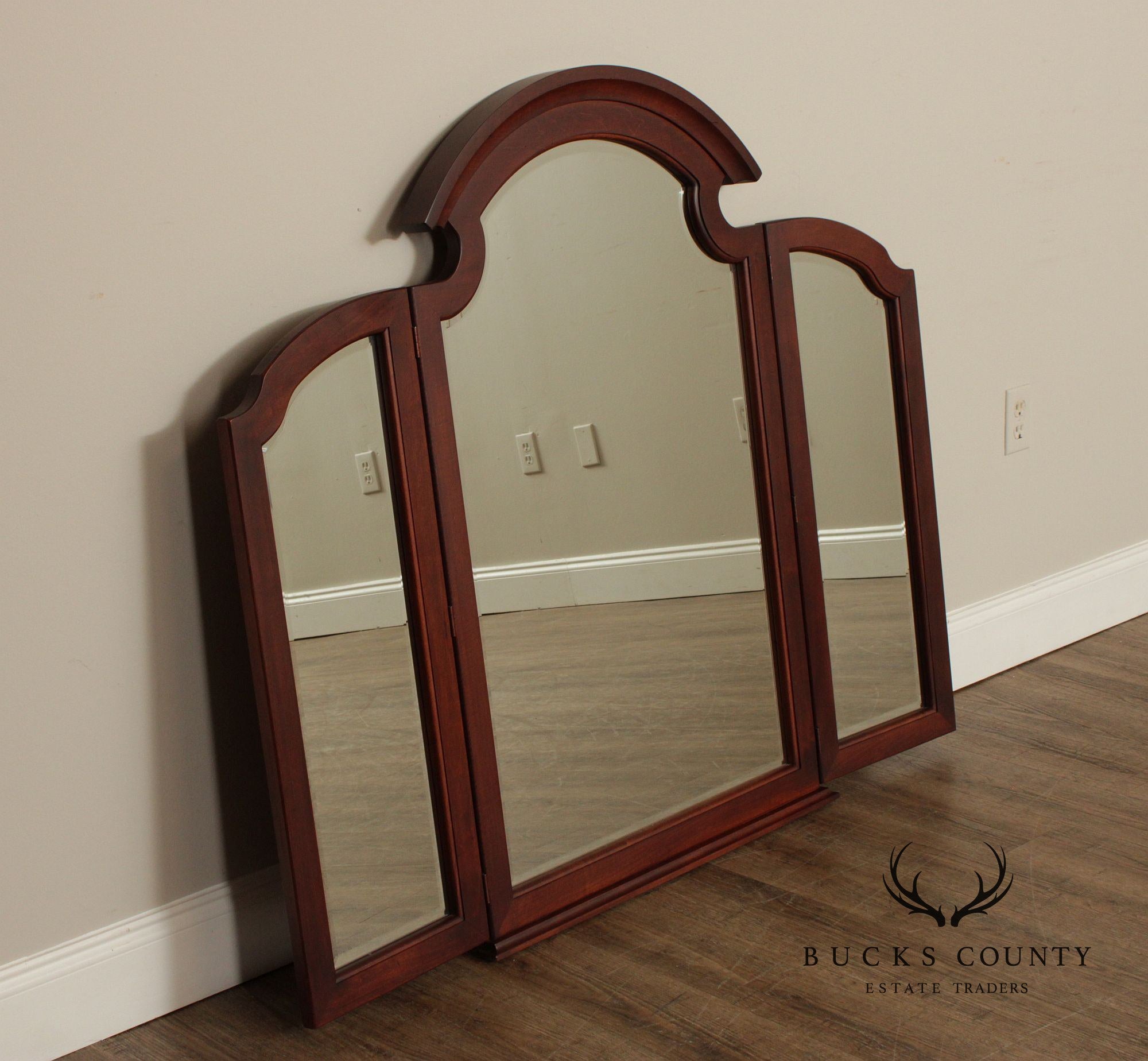 Durham Furniture Maple Tri-Fold Dresser Mirror