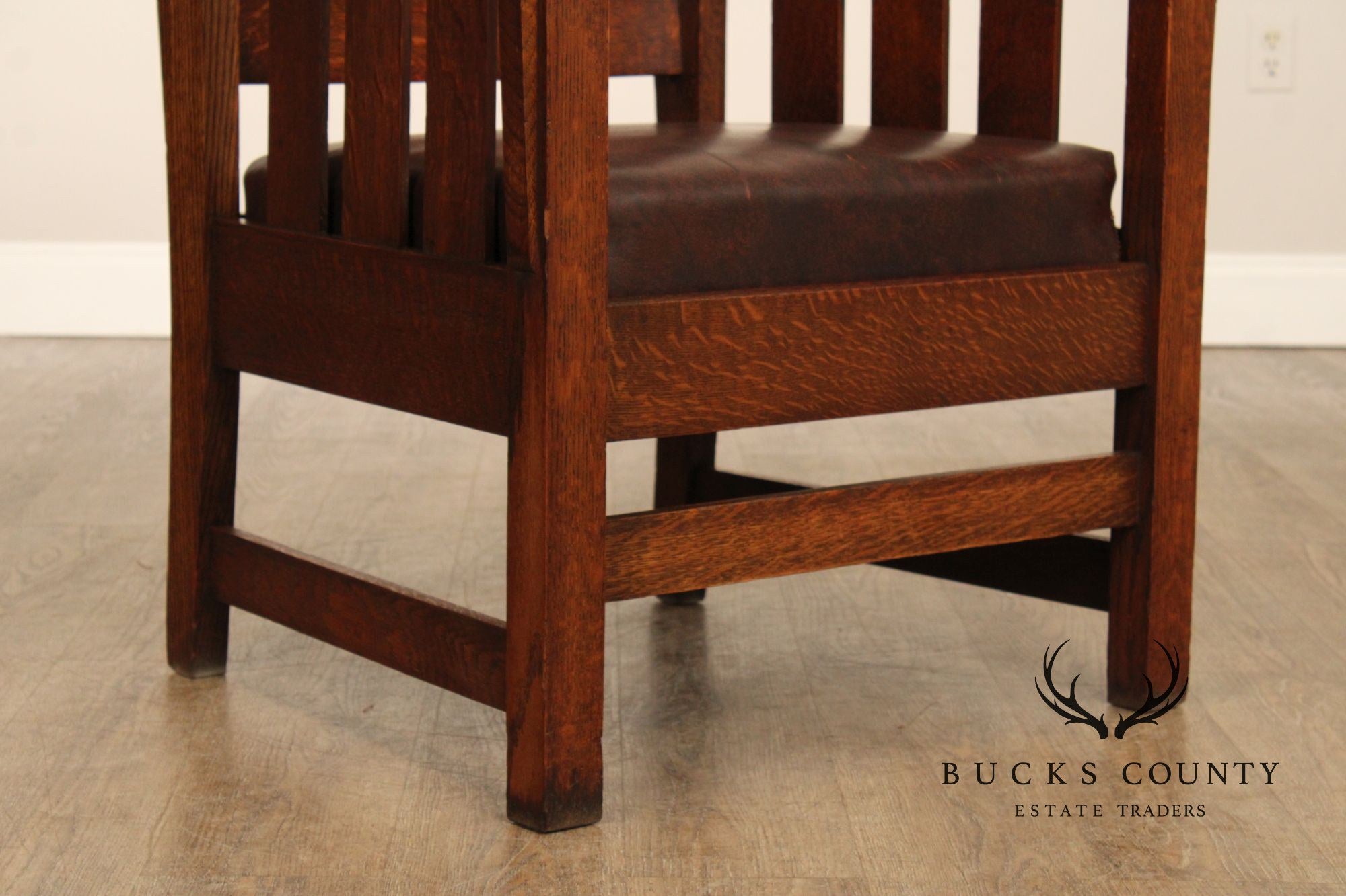 Antique Mission Oak Armchair