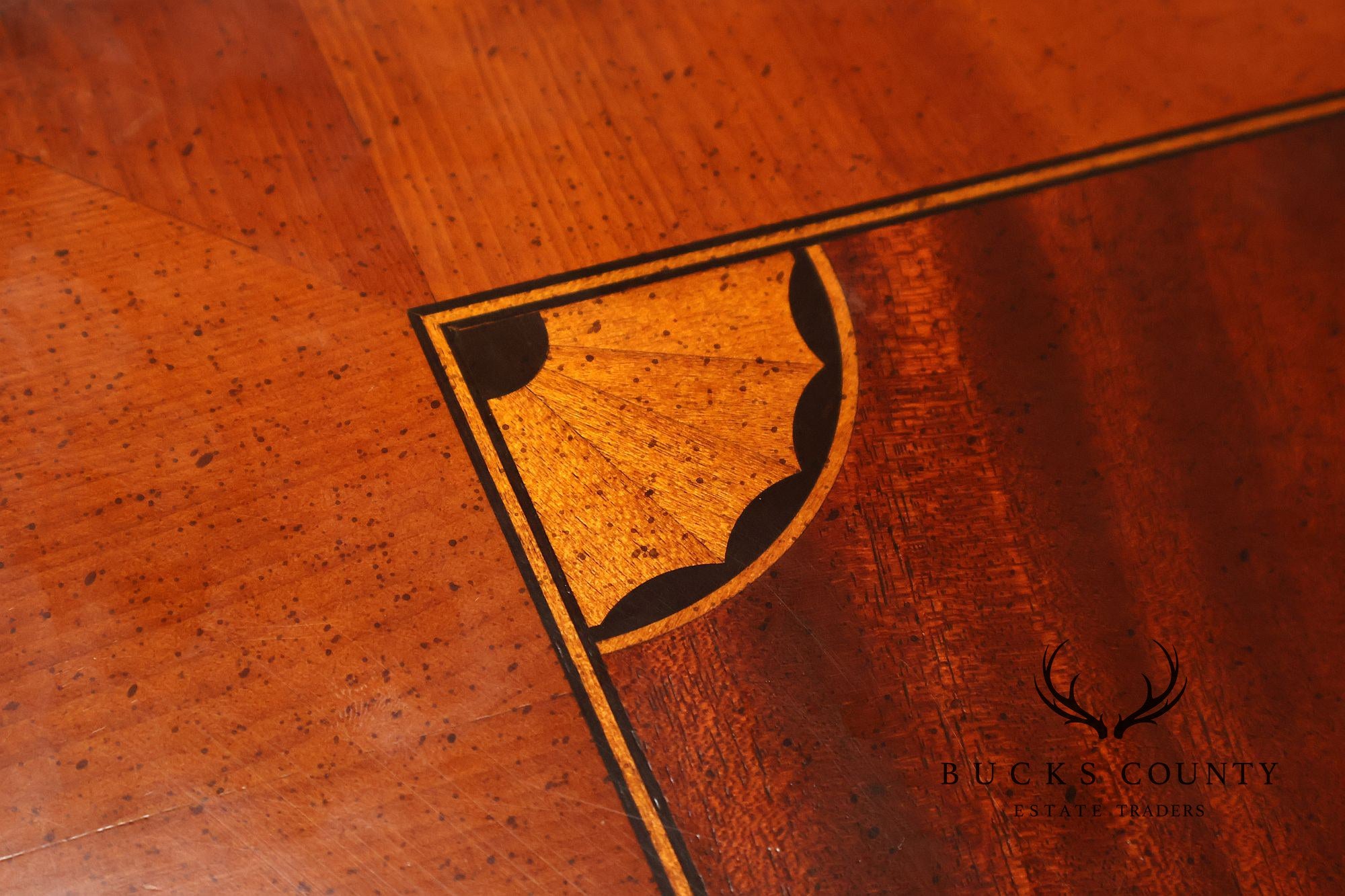 Hekman Federal Style Inlaid Mahogany Executive Desk