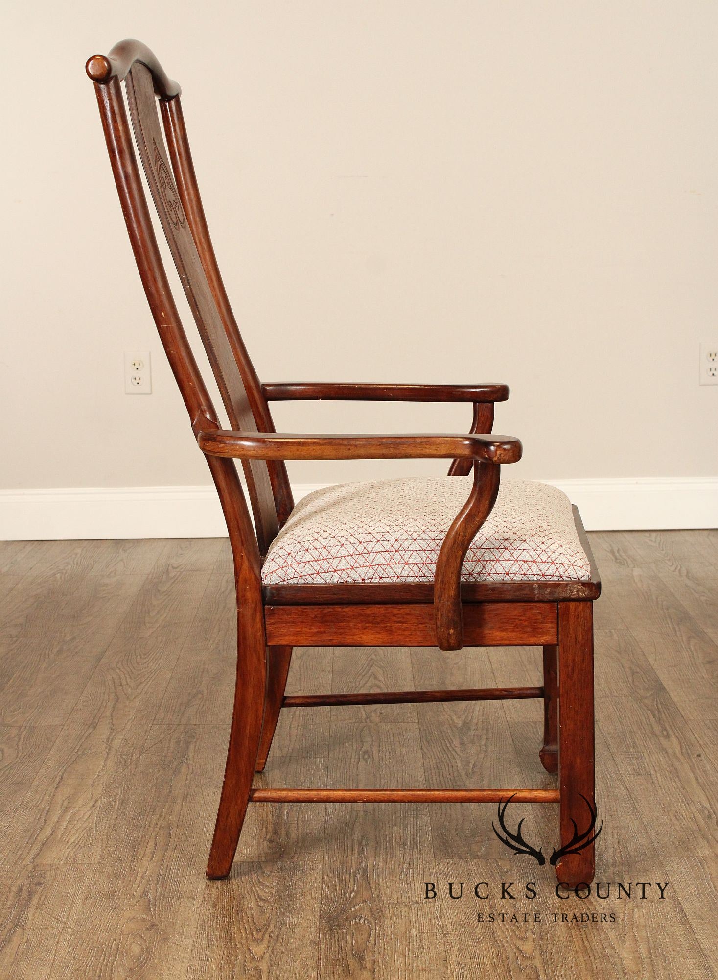 Bernhardt Chinese Style Set of Four Yoke Back Dining Chairs