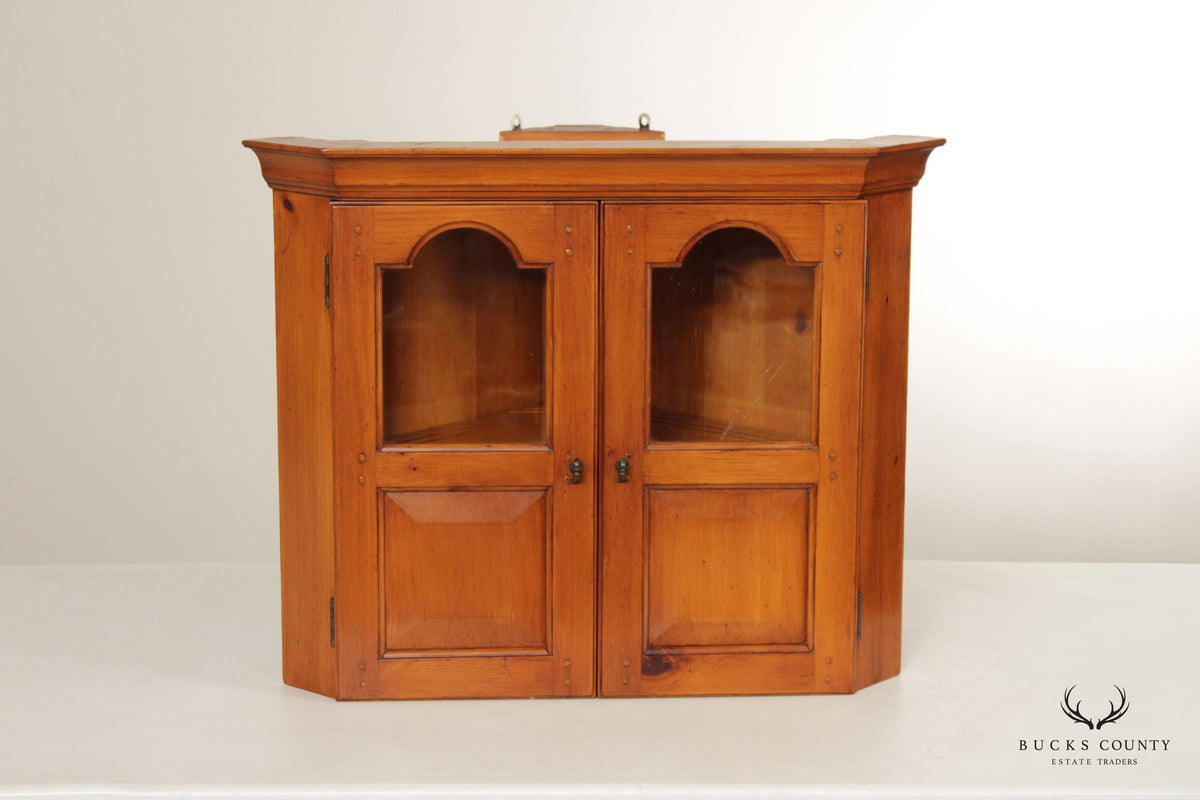 Alfred Assid Vintage Pine Corner Display Cabinet