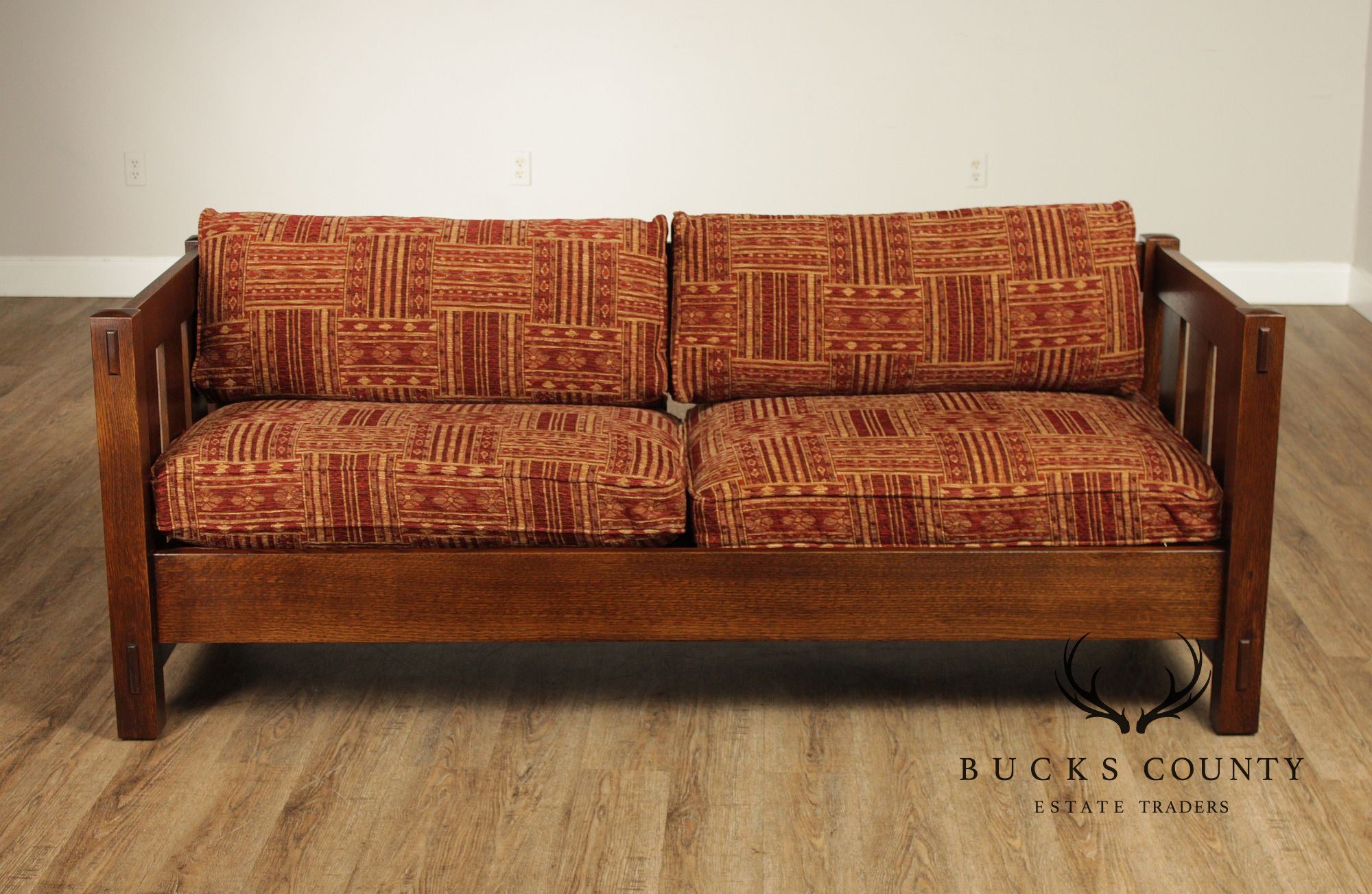 Stickley Mission Collection Oak Settle Sofa