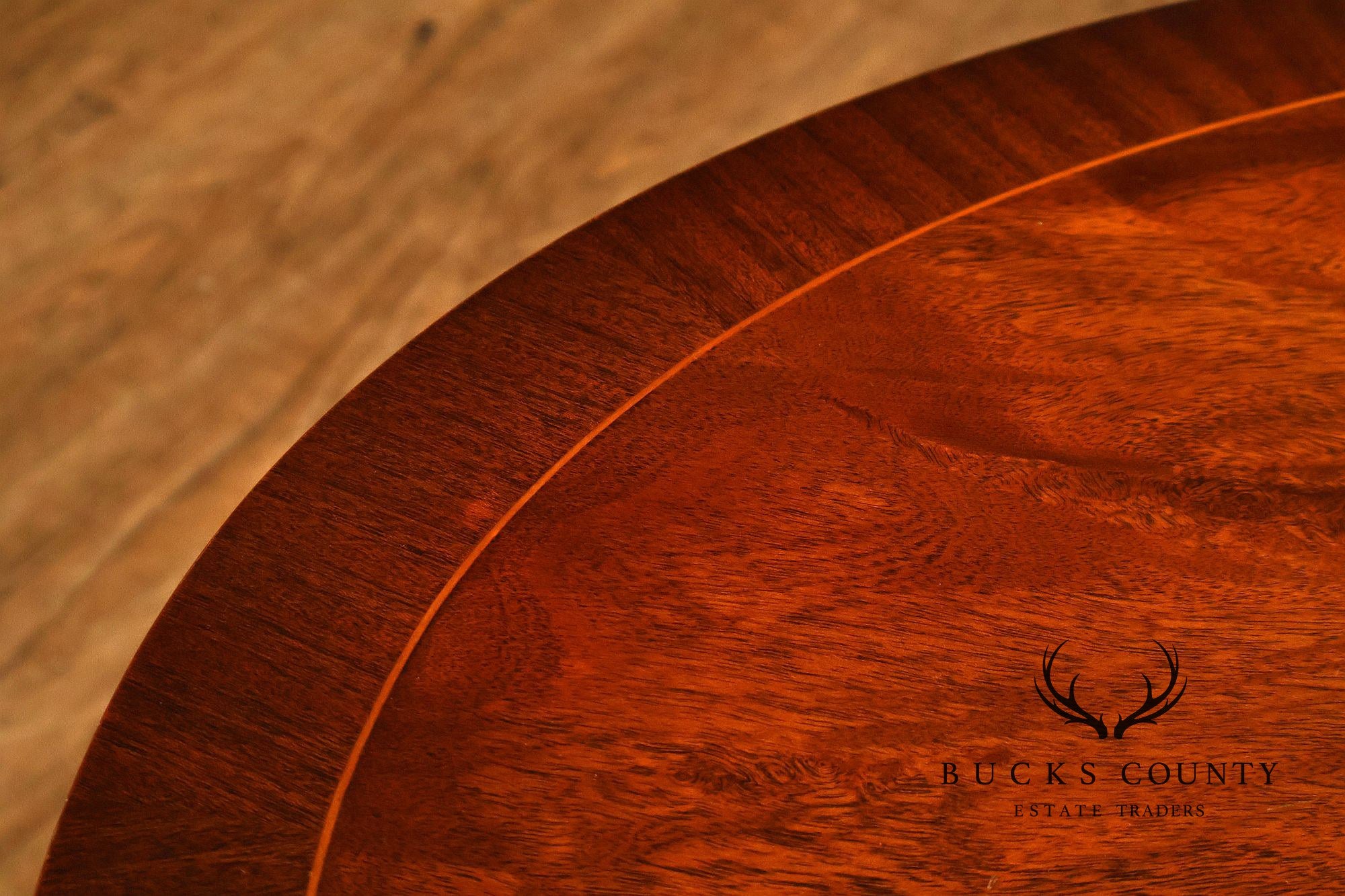 Regency Style Flame Mahogany Oval Top Coffee Table