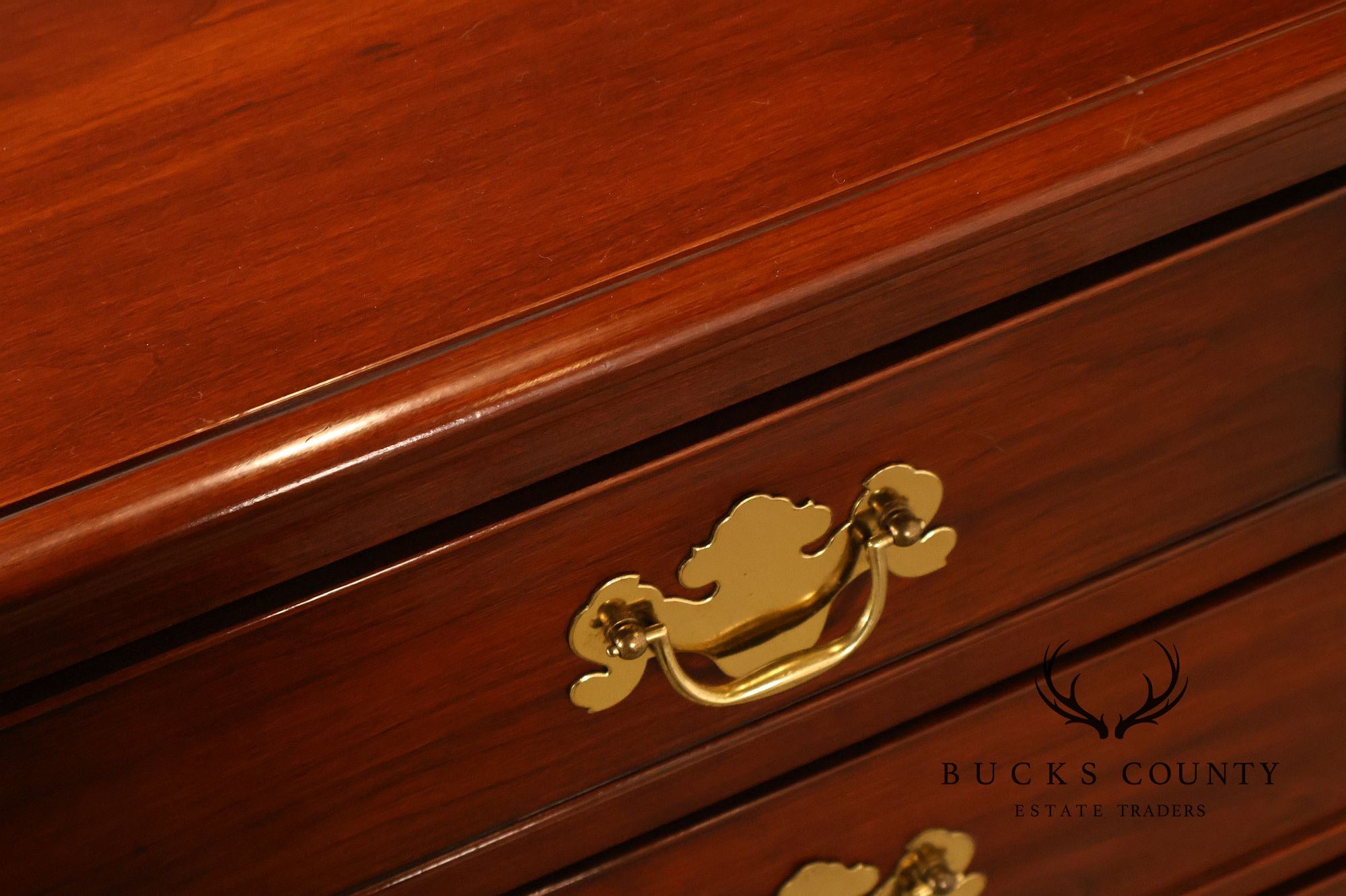 Henkel Harris Chippendale Style Cherry Double Dresser