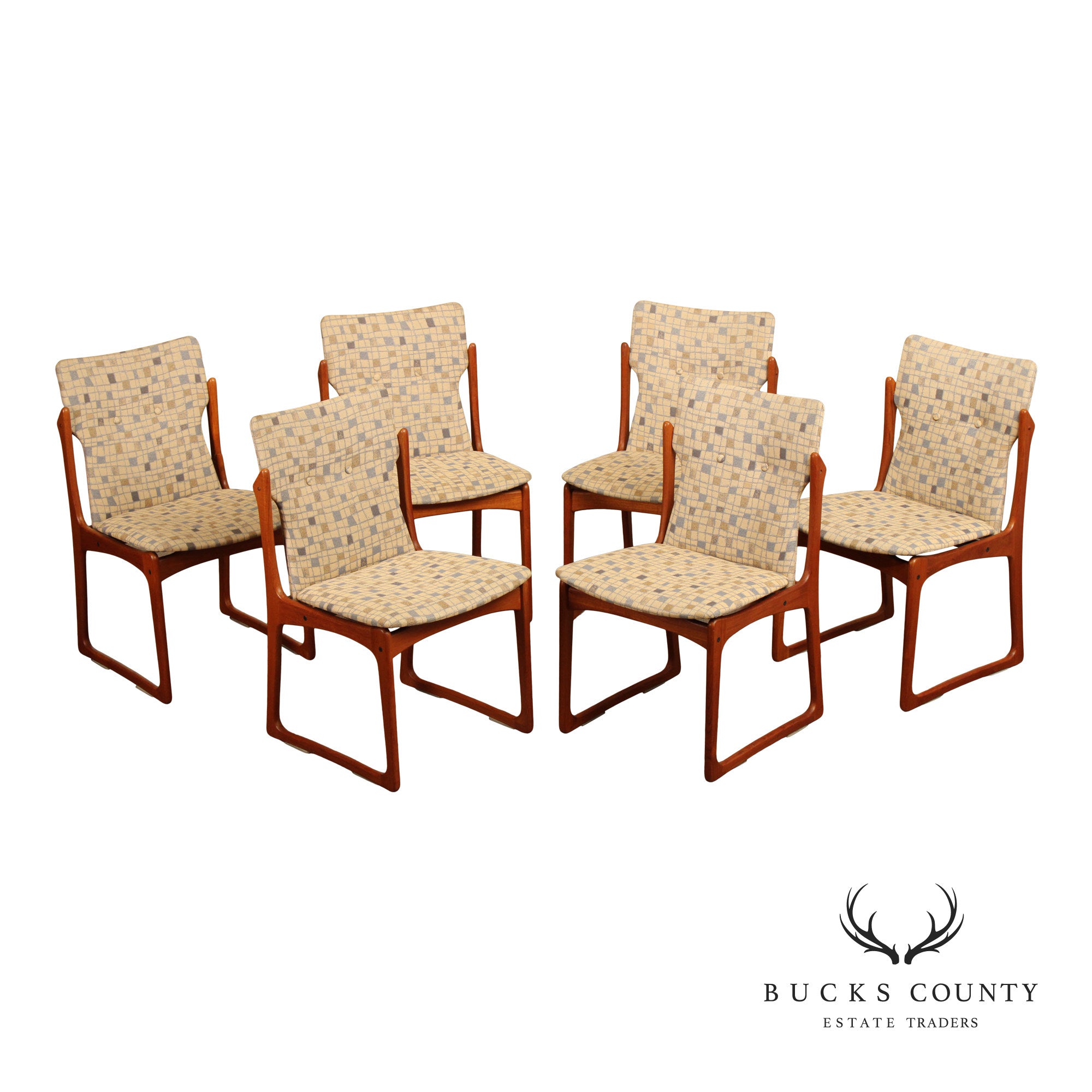 Vamdrup Stolefabrik Danish Modern Set of Six Teak Dining Chairs