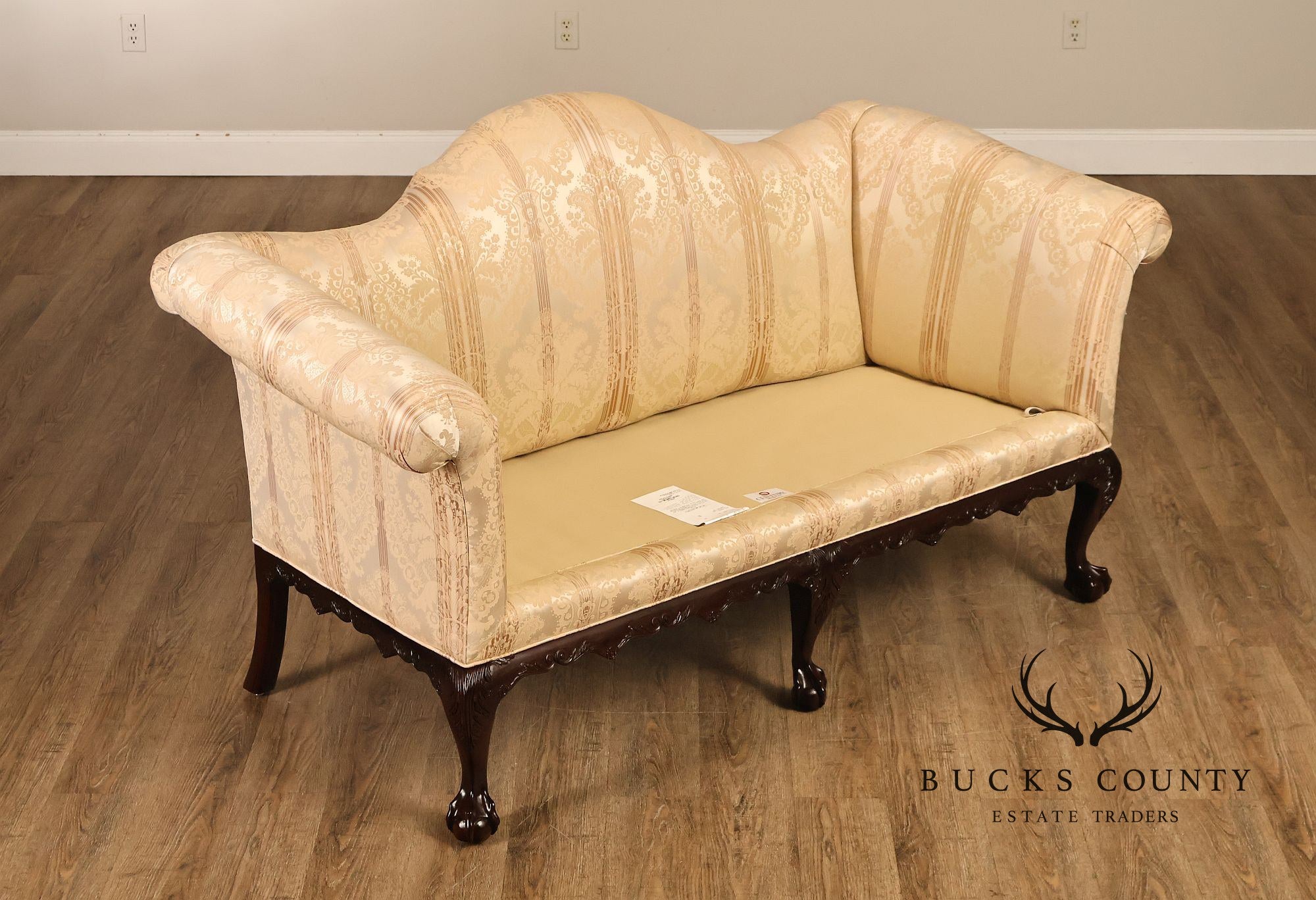 Century Furniture Chippendale Style Pair of Mahogany Sofas