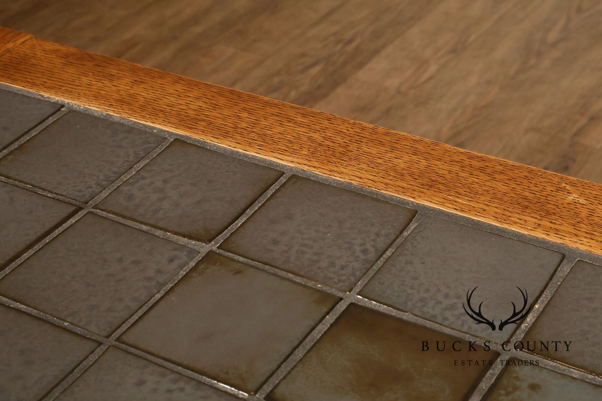 Stickley Mission Collection Oak Tile Top Coffee Table