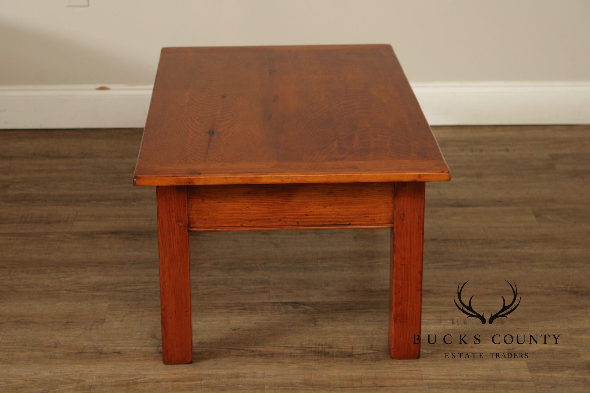 Rustic Mission Style Coffee Table With Drawer